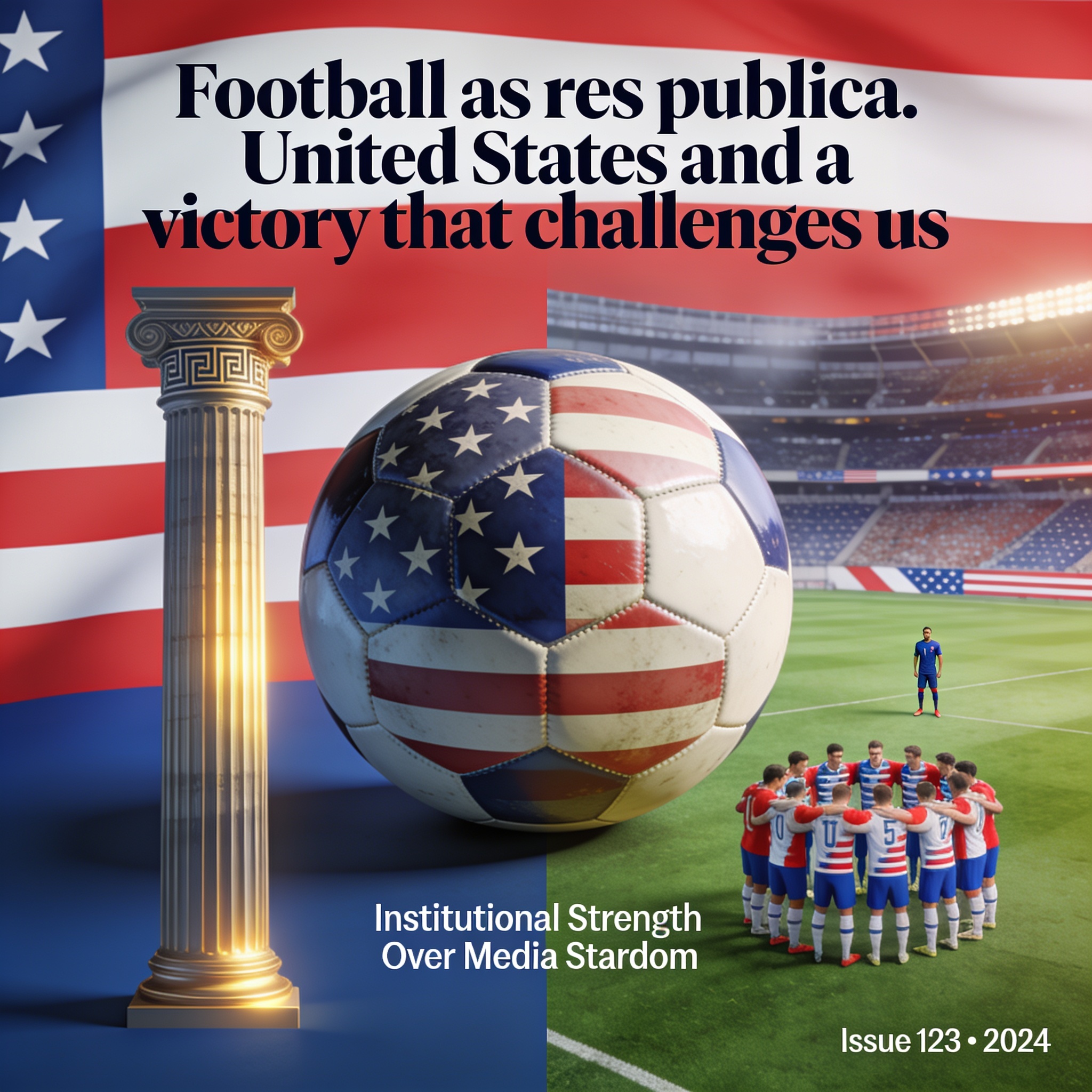 El fútbol como res publica. Estados Unidos y una victoria que interpela — Deportes, ilustración editorial