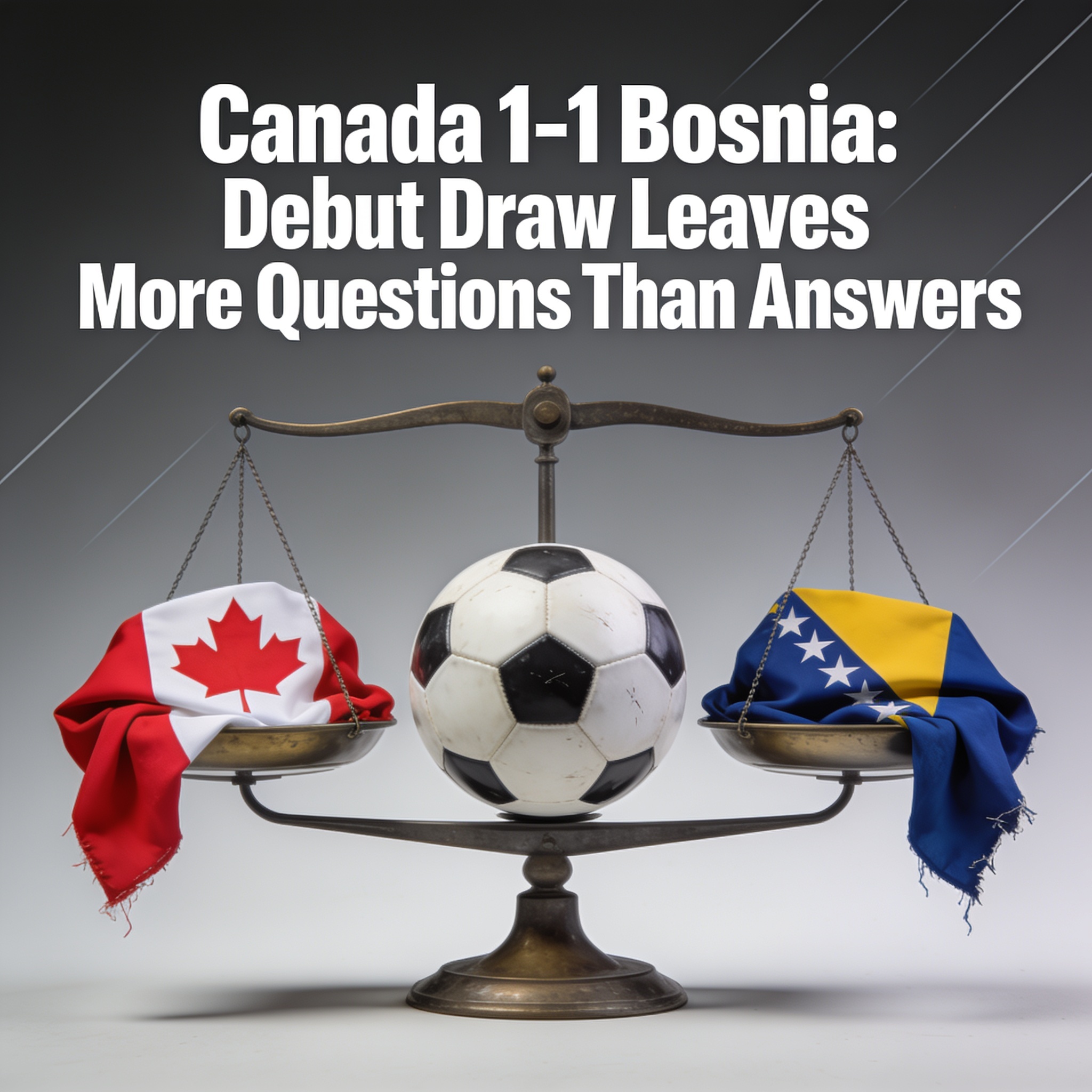 Canadá y Bosnia empatan en un debut que deja más preguntas que certezas — Deportes, ilustración editorial