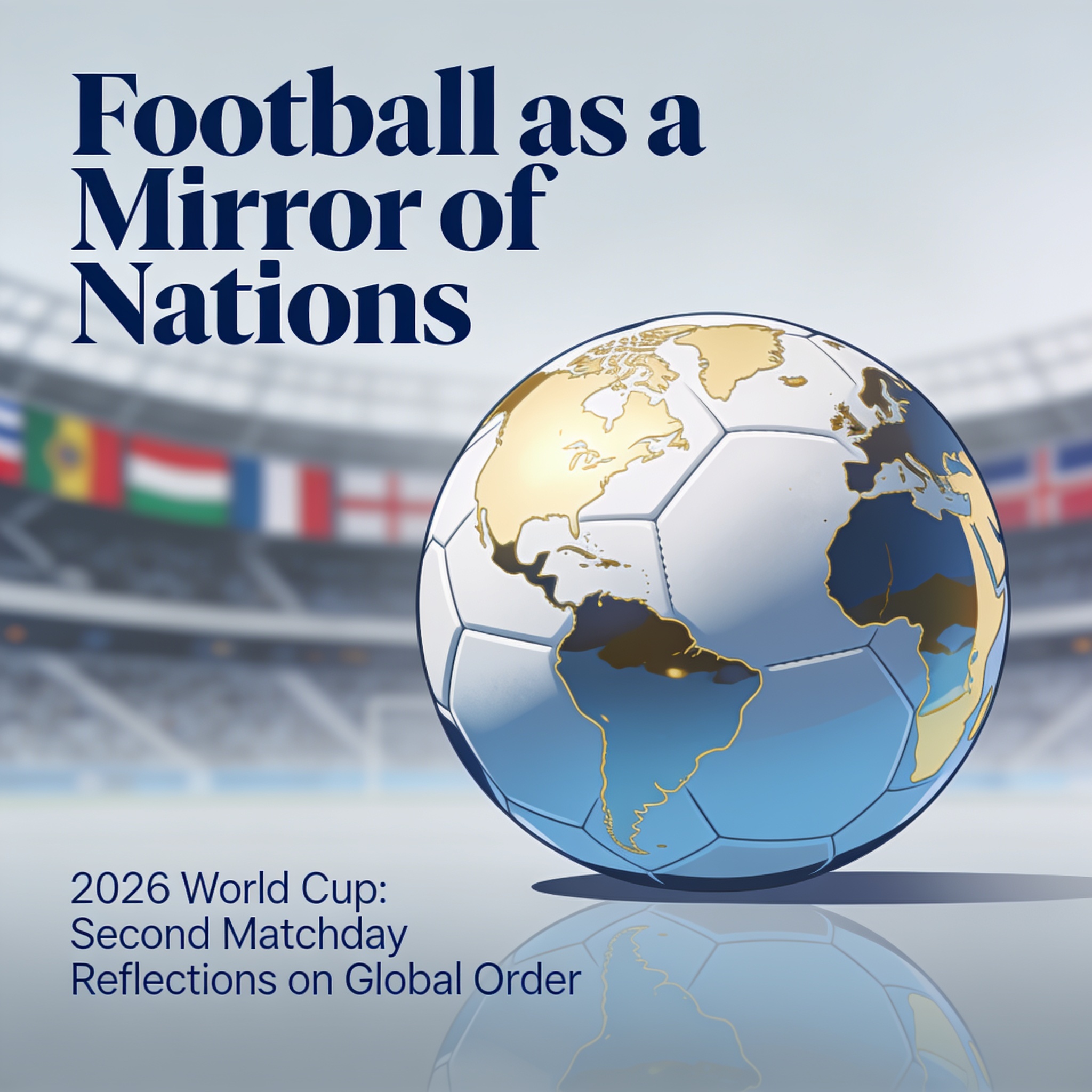 El fútbol como espejo de las naciones — Deportes, ilustración editorial