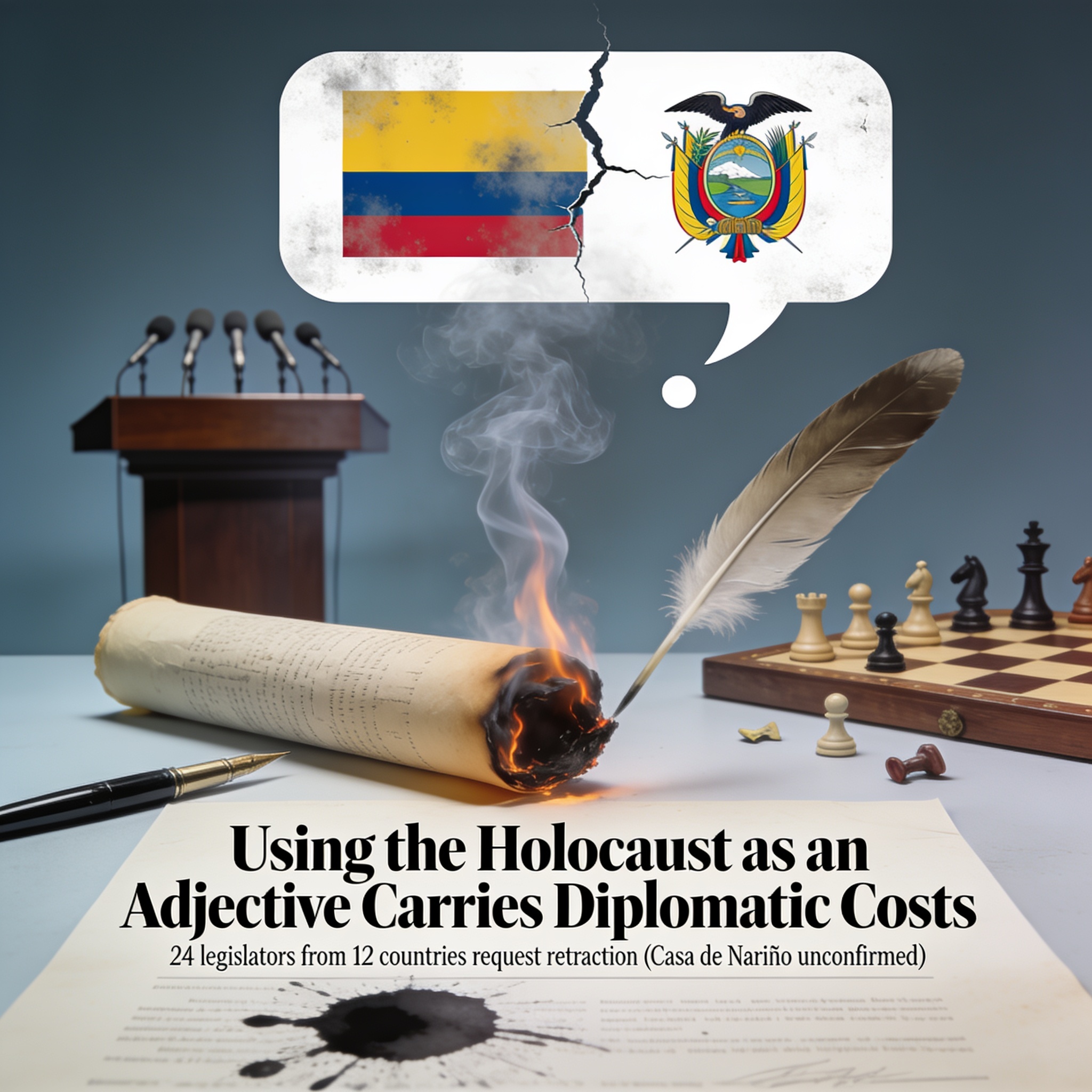El uso del Holocausto como adjetivo tiene costos diplomáticos — Política, ilustración editorial
