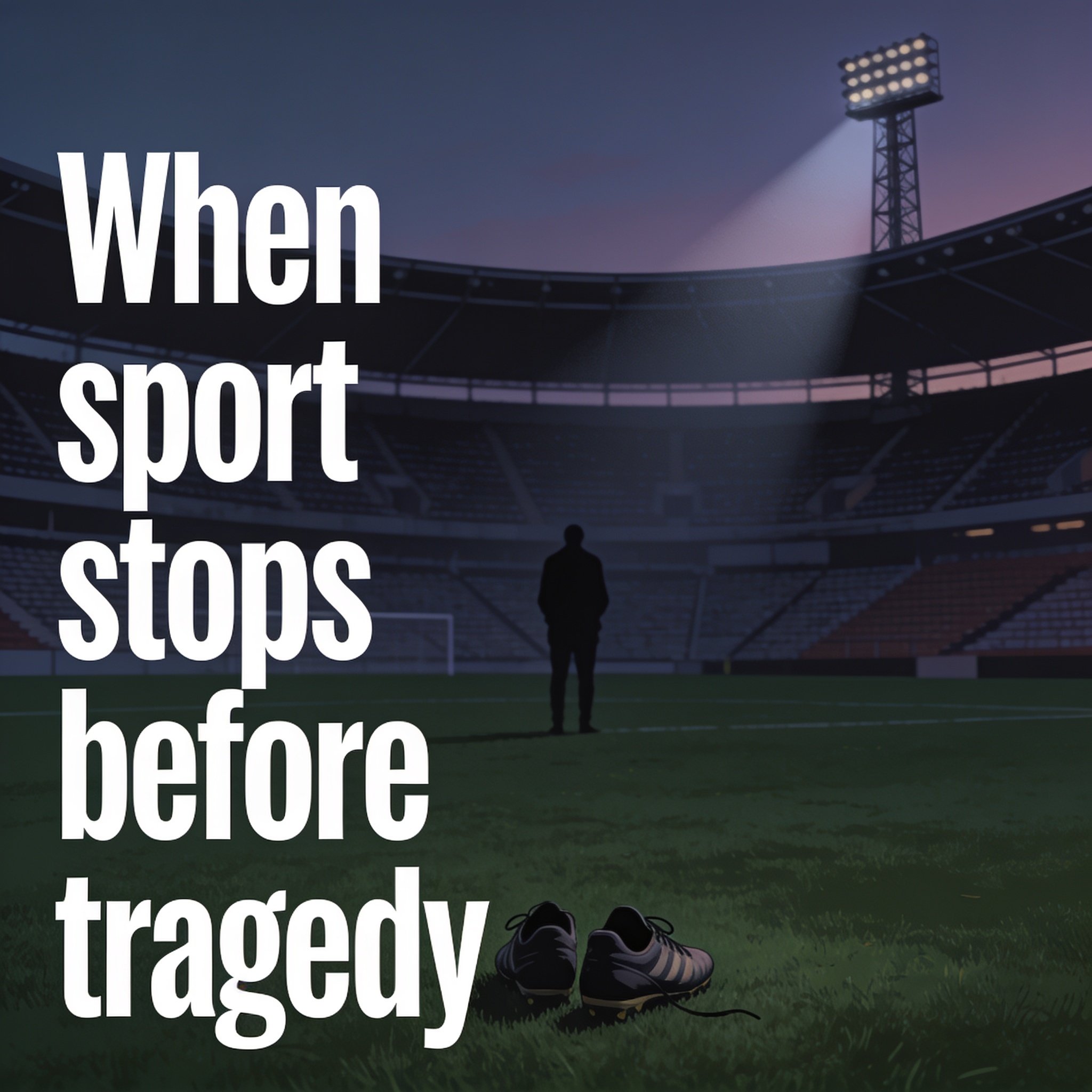 Cuando el deporte se detiene ante la tragedia — Deportes, ilustración editorial