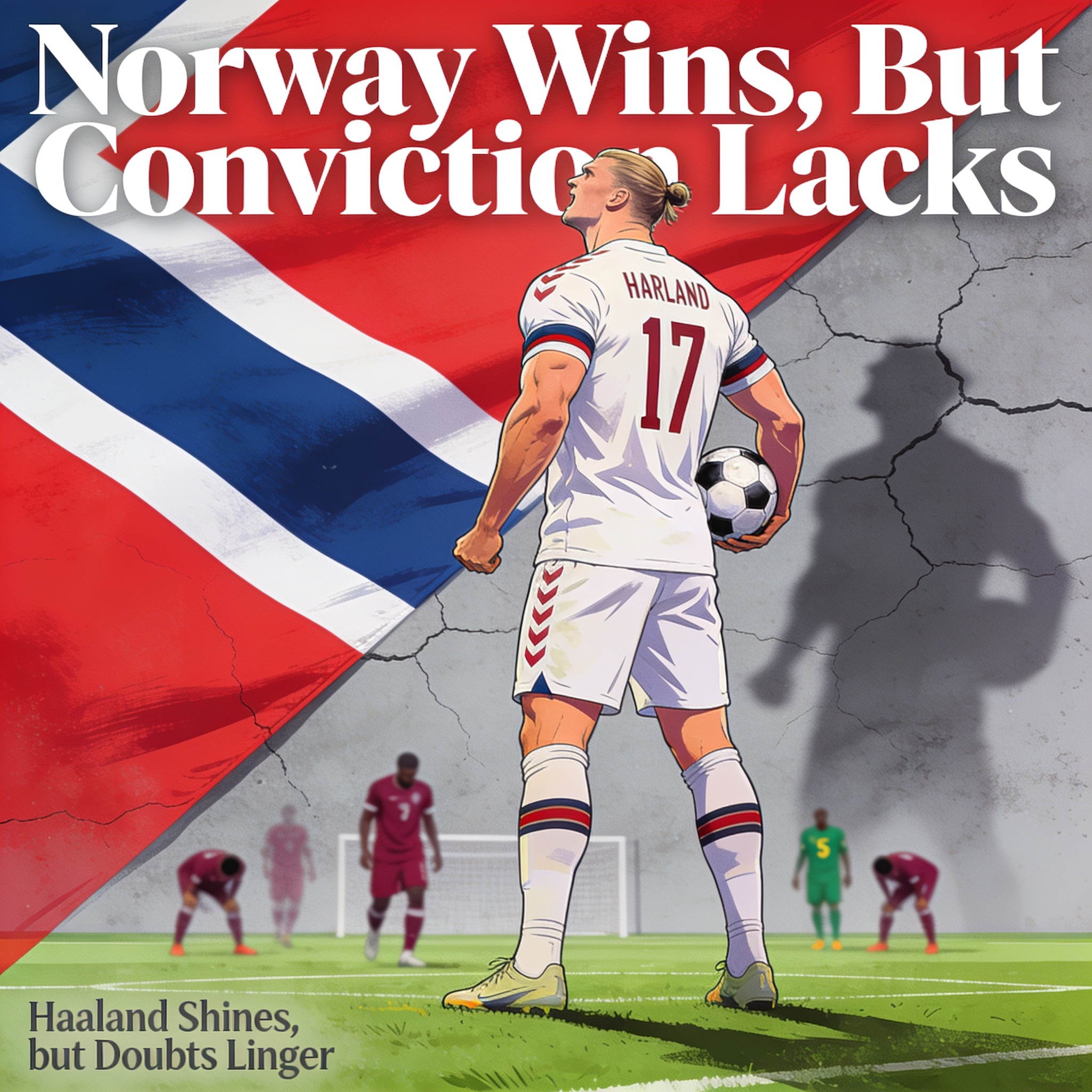 Haaland y el arte de ganar sin convencer — Deportes, ilustración editorial