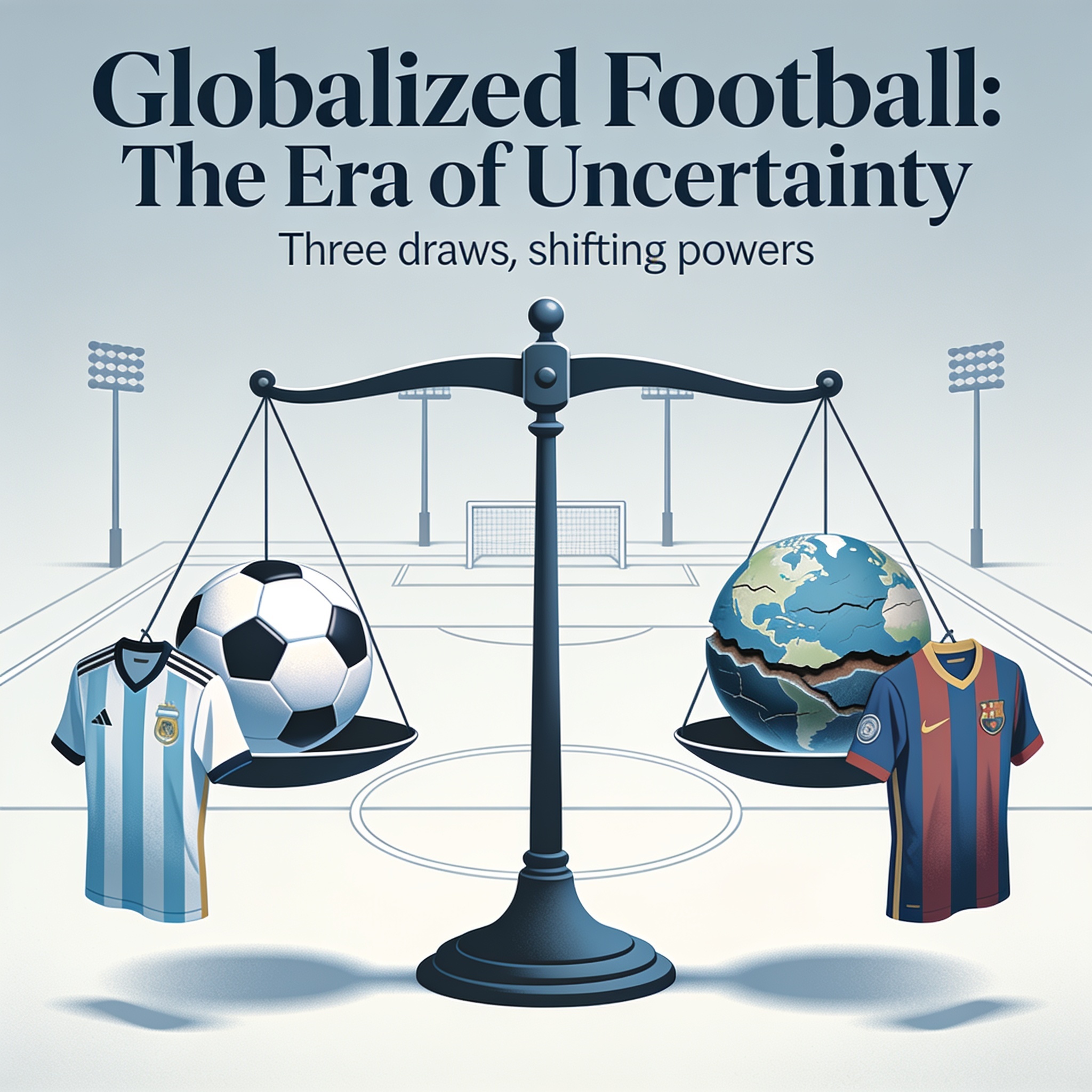El empate como destino del fútbol globalizado — Deportes, ilustración editorial