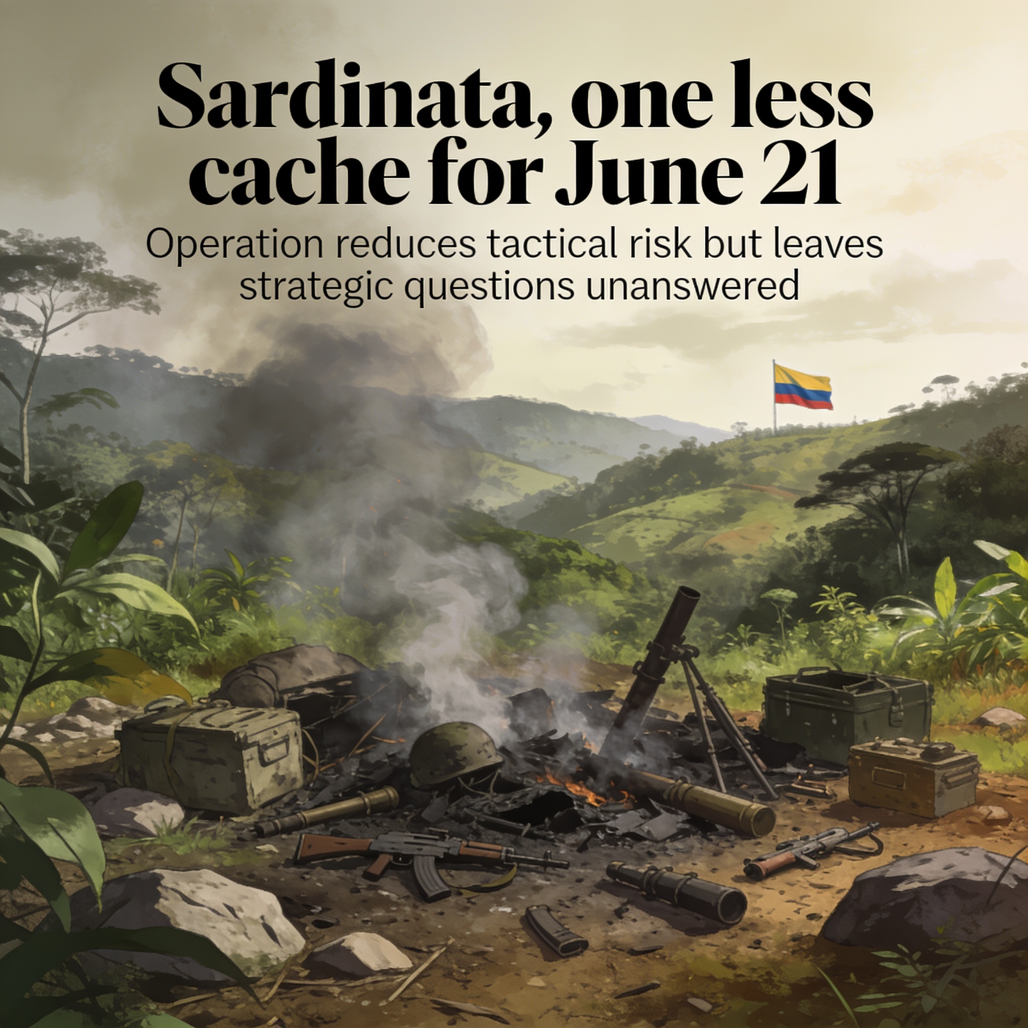 Sardinata, un depósito menos para el 21 de junio — Política, ilustración editorial