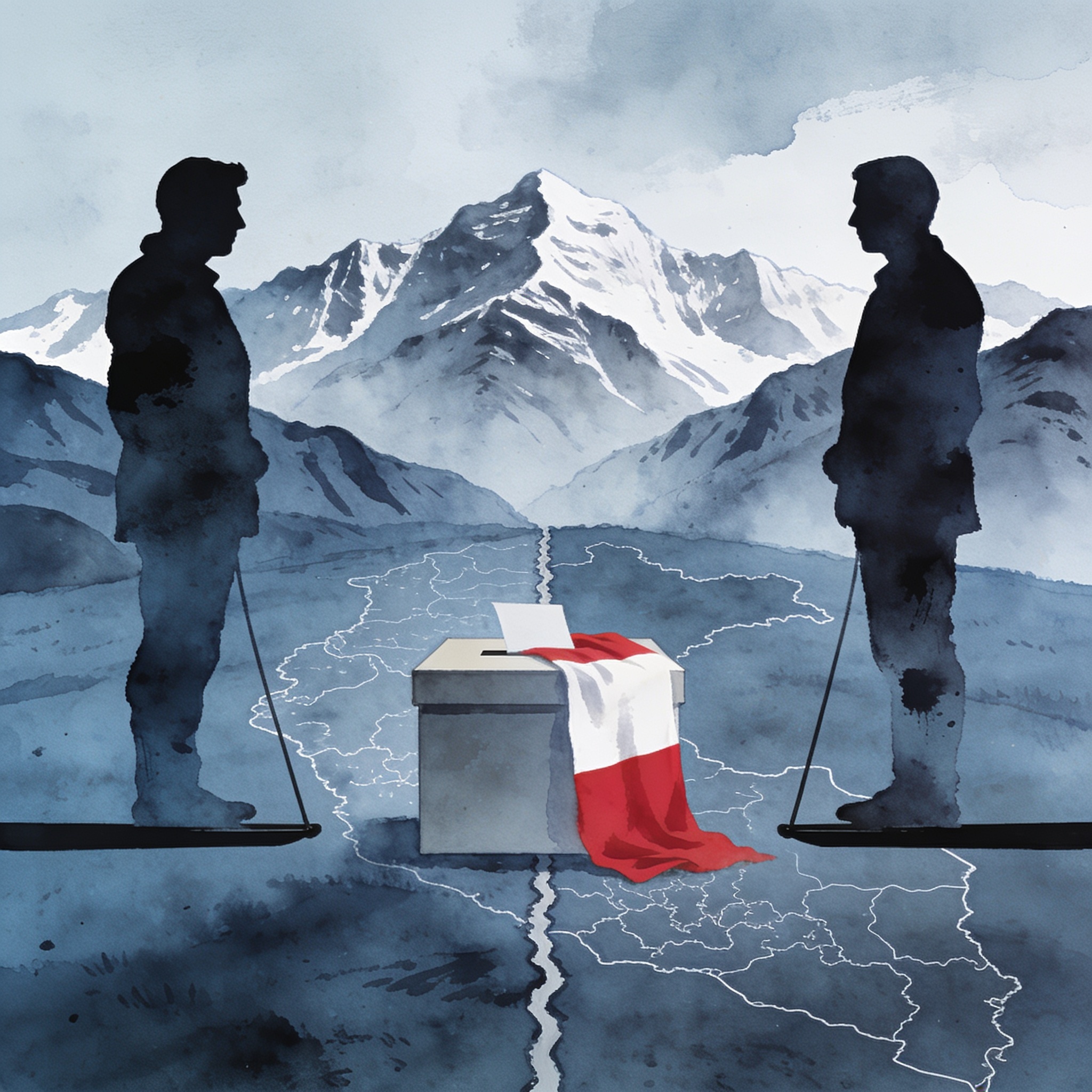 El domingo peruano y la advertencia regional — Política, ilustración editorial