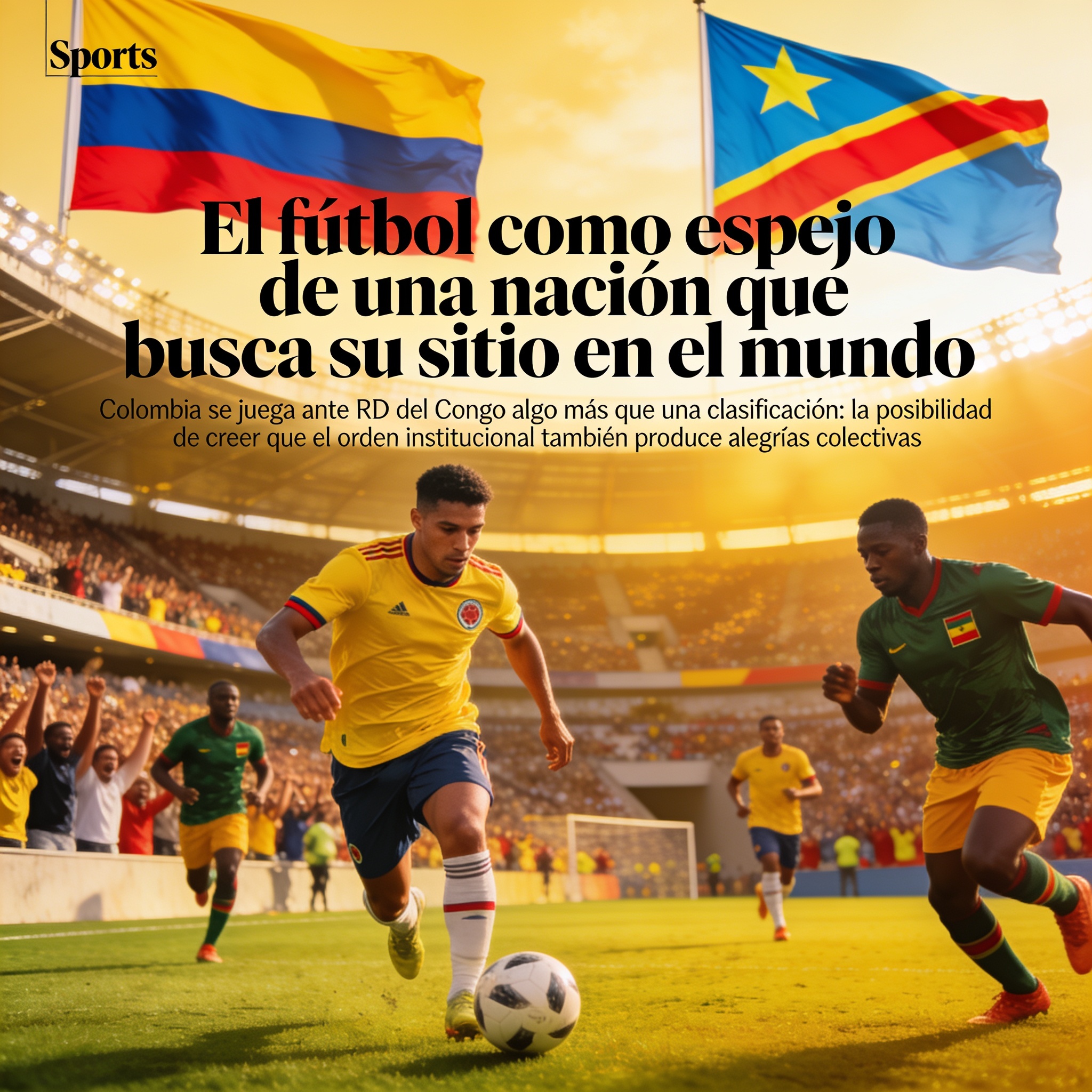 El fútbol como espejo de una nación que busca su sitio en el mundo — Deportes, ilustración editorial