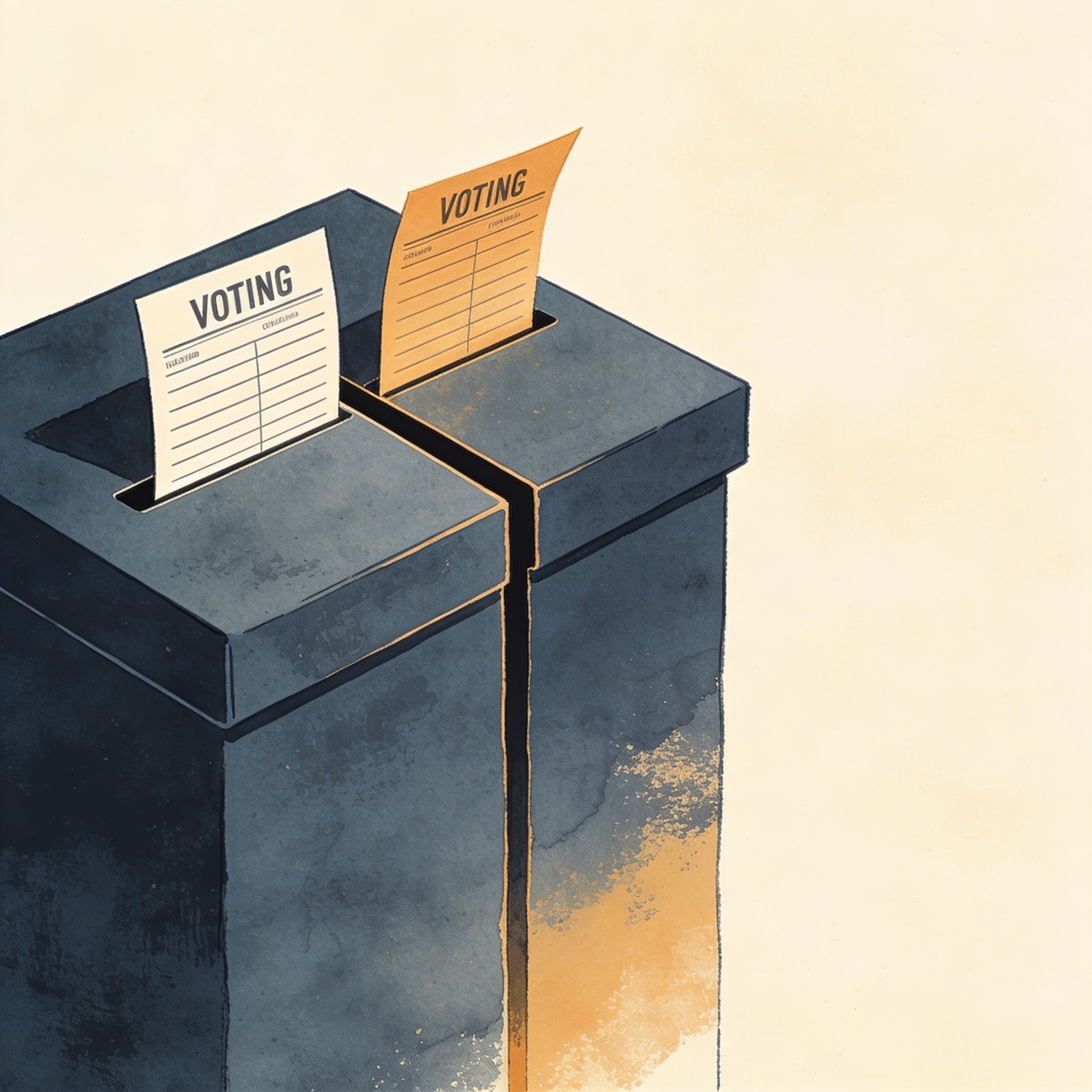 De la Espriella gana la primera vuelta con 43.74% y fuerza segunda ronda — Política, ilustración editorial
