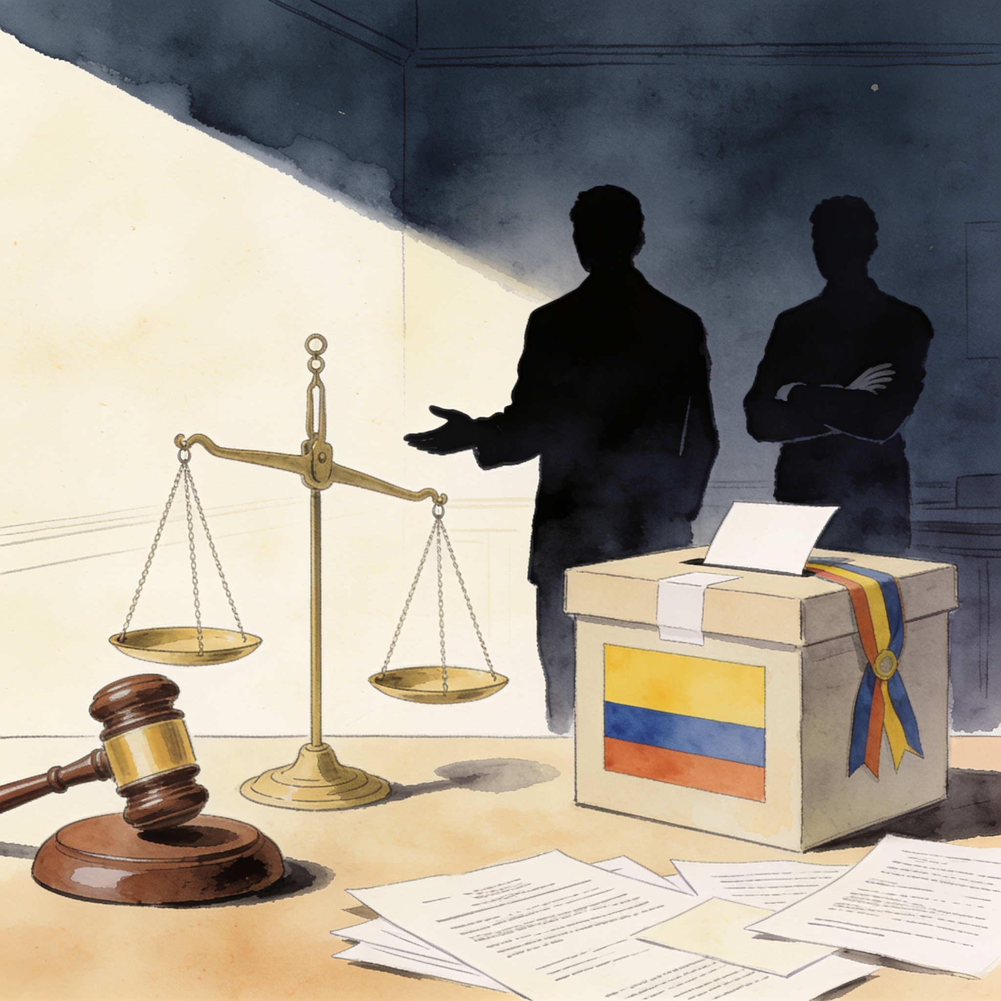 Denuncias sin pruebas en la recta final electoral — Política, ilustración editorial