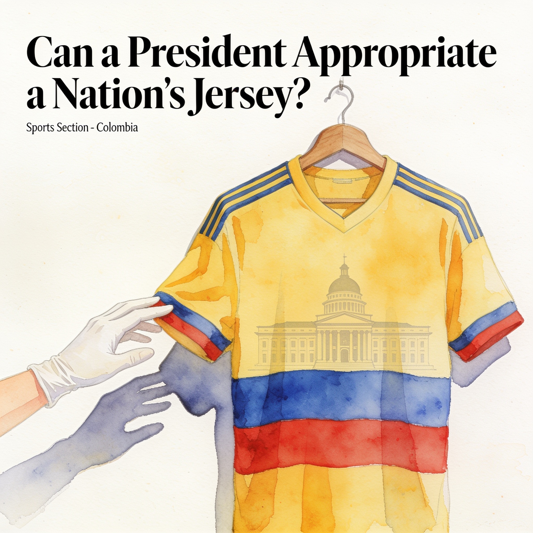 ¿Puede un presidente apropiarse la camiseta de una nación? — Deportes, ilustración editorial