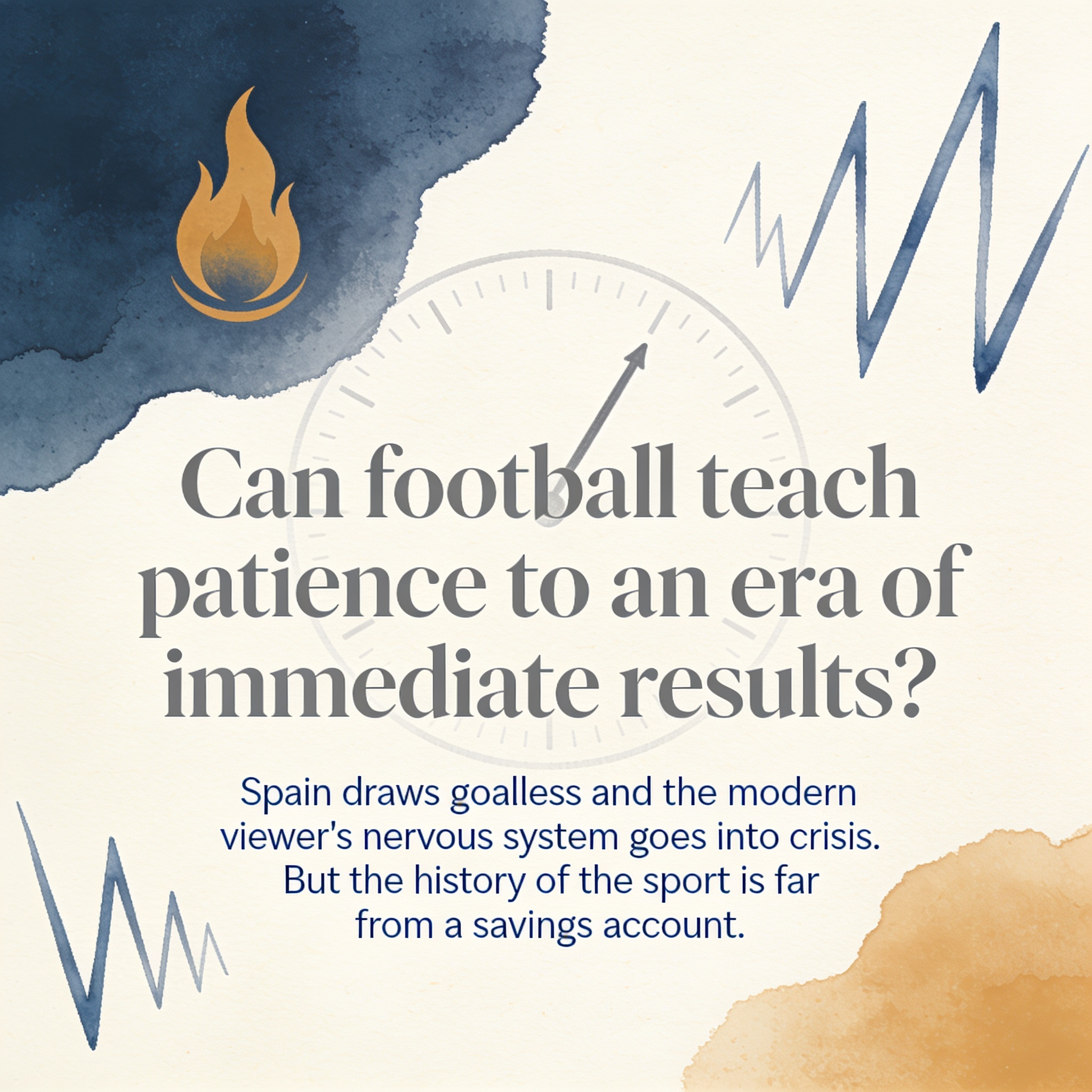 ¿Puede el fútbol enseñar paciencia a una era de resultados inmediatos? — Deportes, ilustración editorial