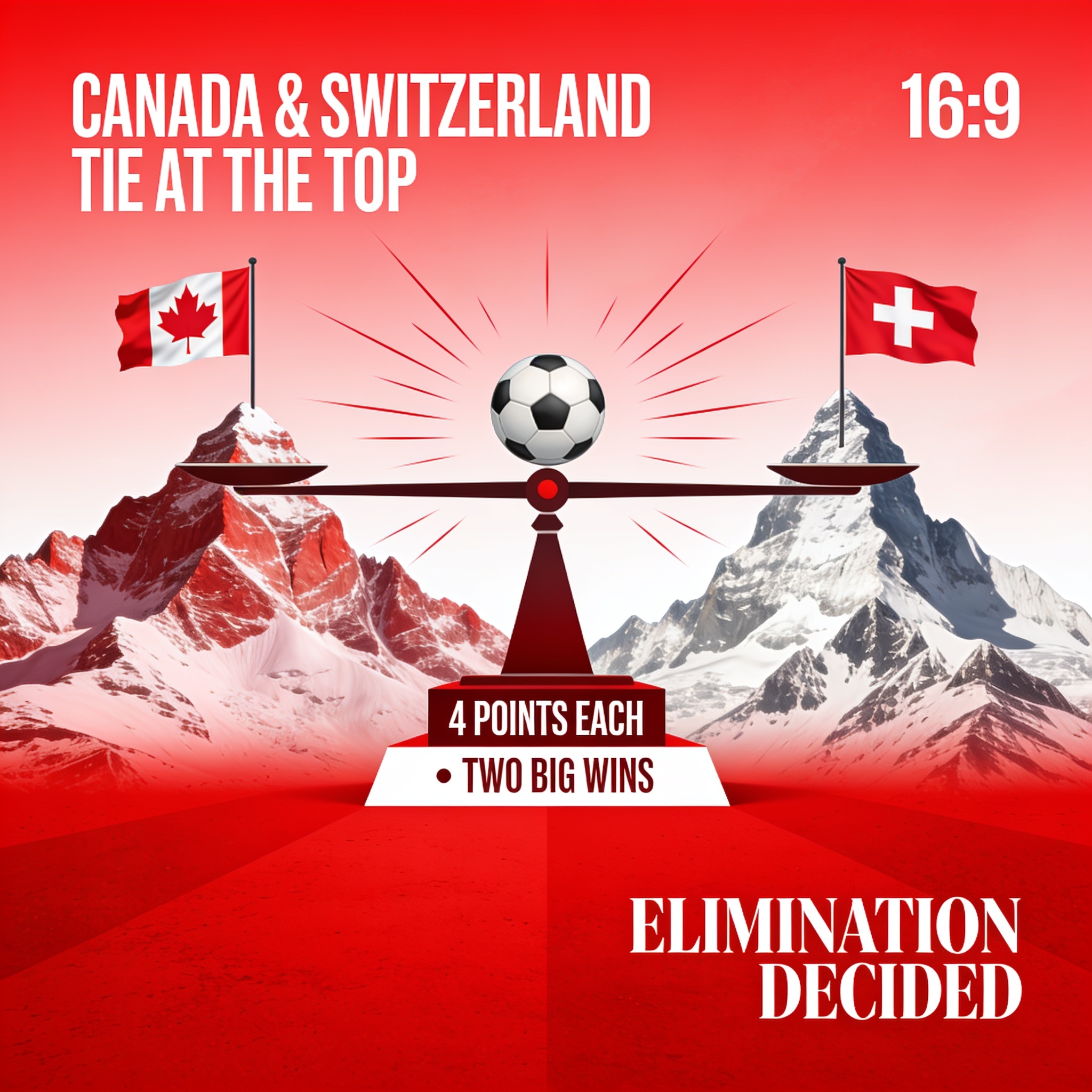 Canadá y Suiza empatan en la cima de un grupo que ya no admite especulación — Deportes, ilustración editorial