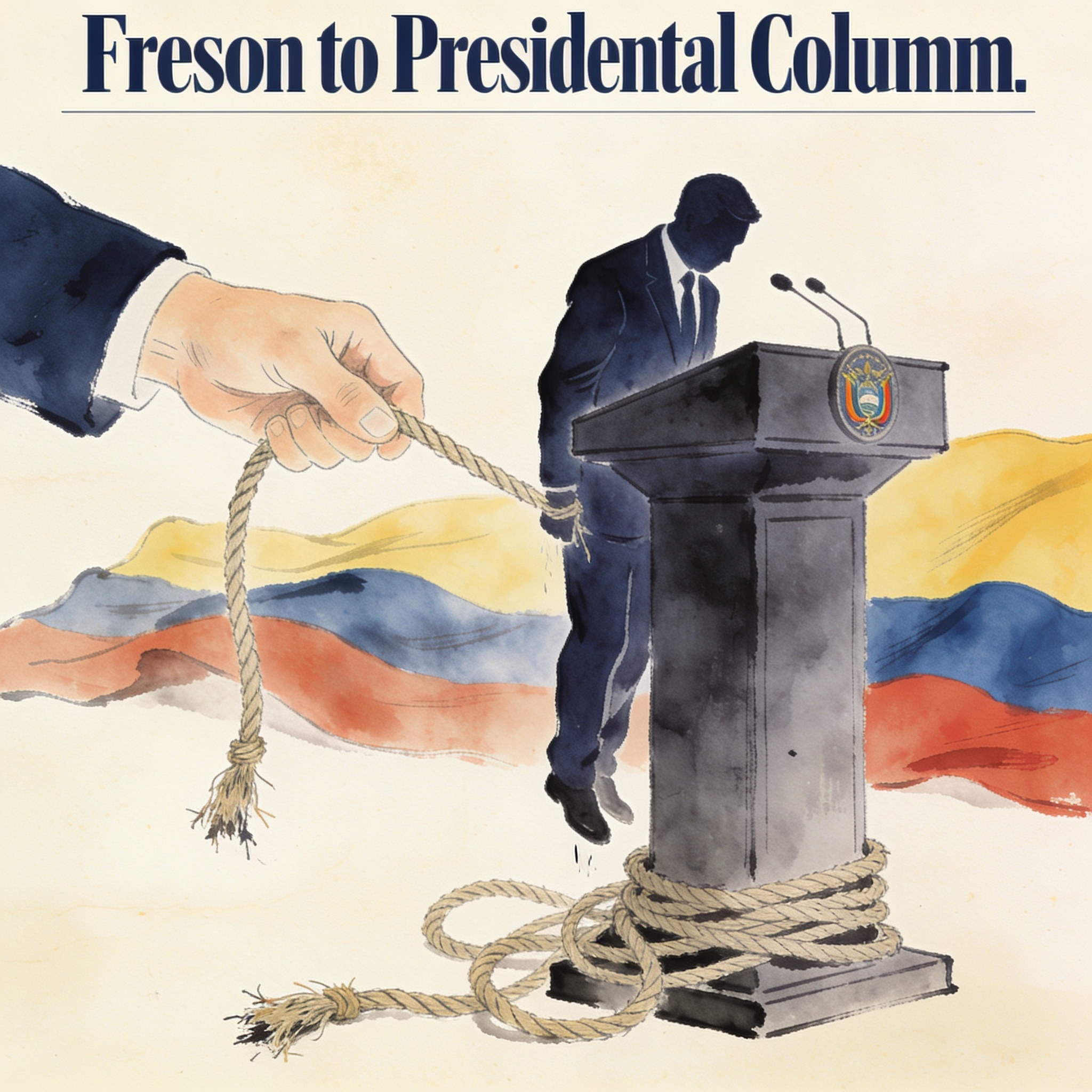 La Comisión de Acusación y los límites de la suspensión presidencial — Política, ilustración editorial