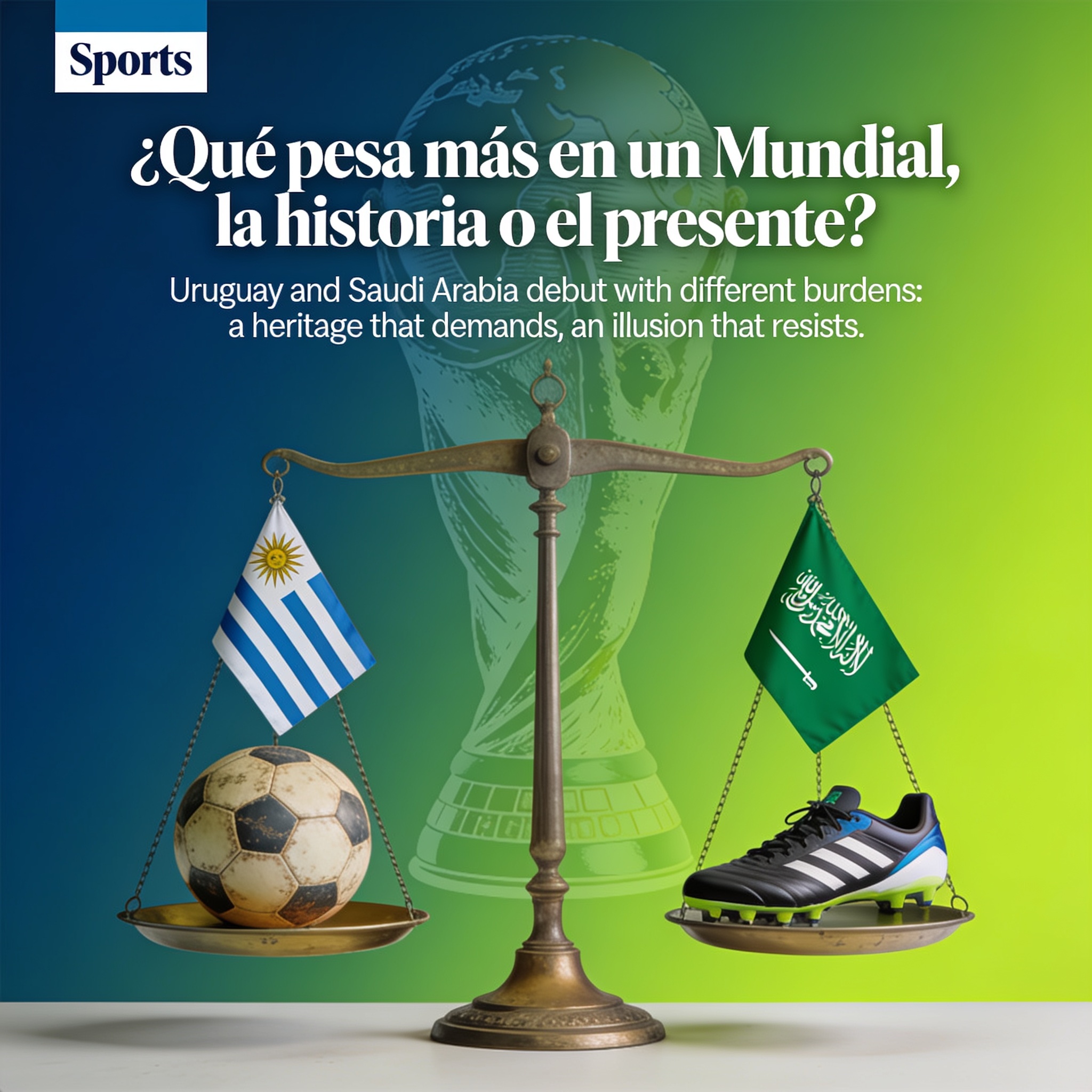 ¿Qué pesa más en un Mundial, la historia o el presente? — Deportes, ilustración editorial