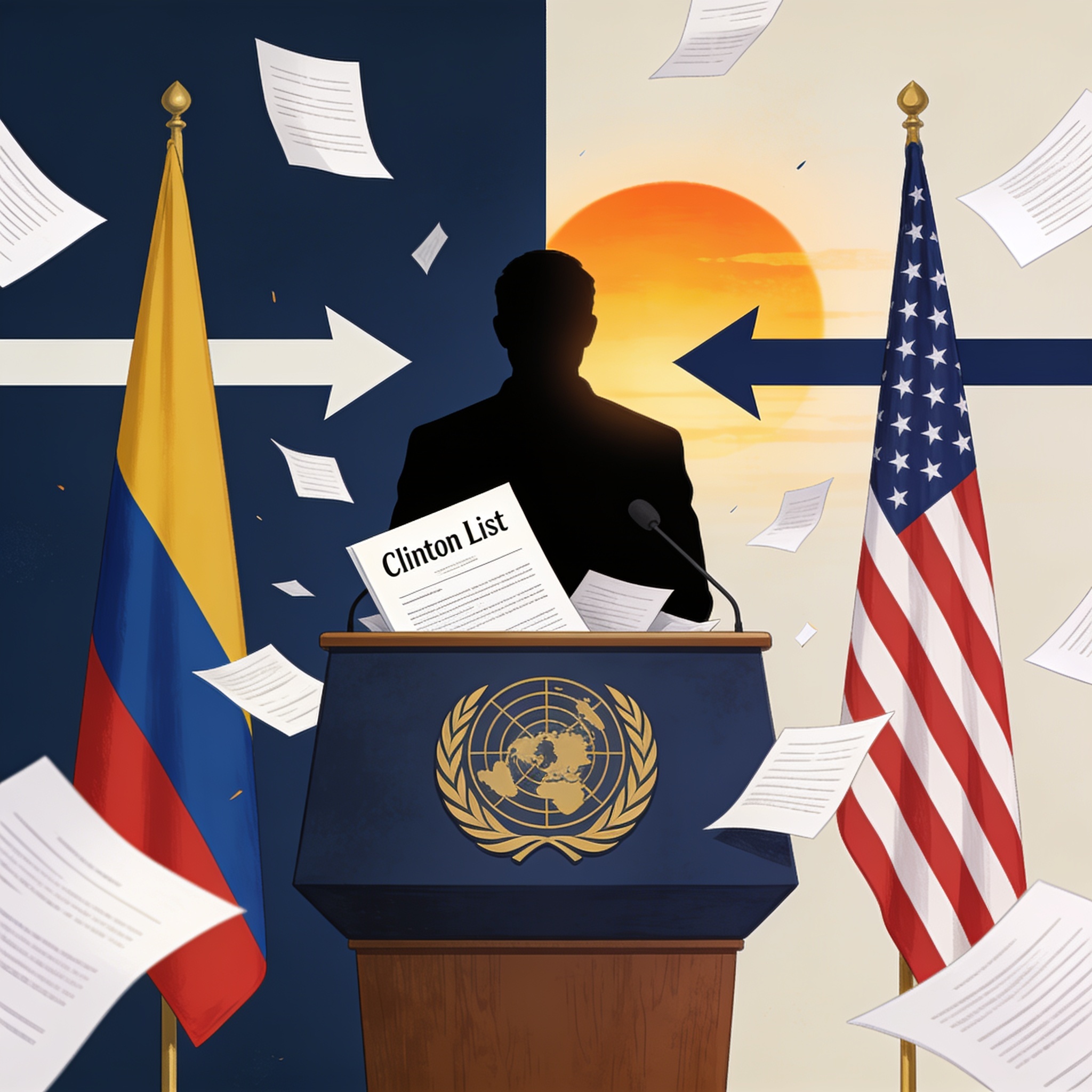 Tres mensajes de Petro en la ONU y las preguntas que dejan — Política, ilustración editorial