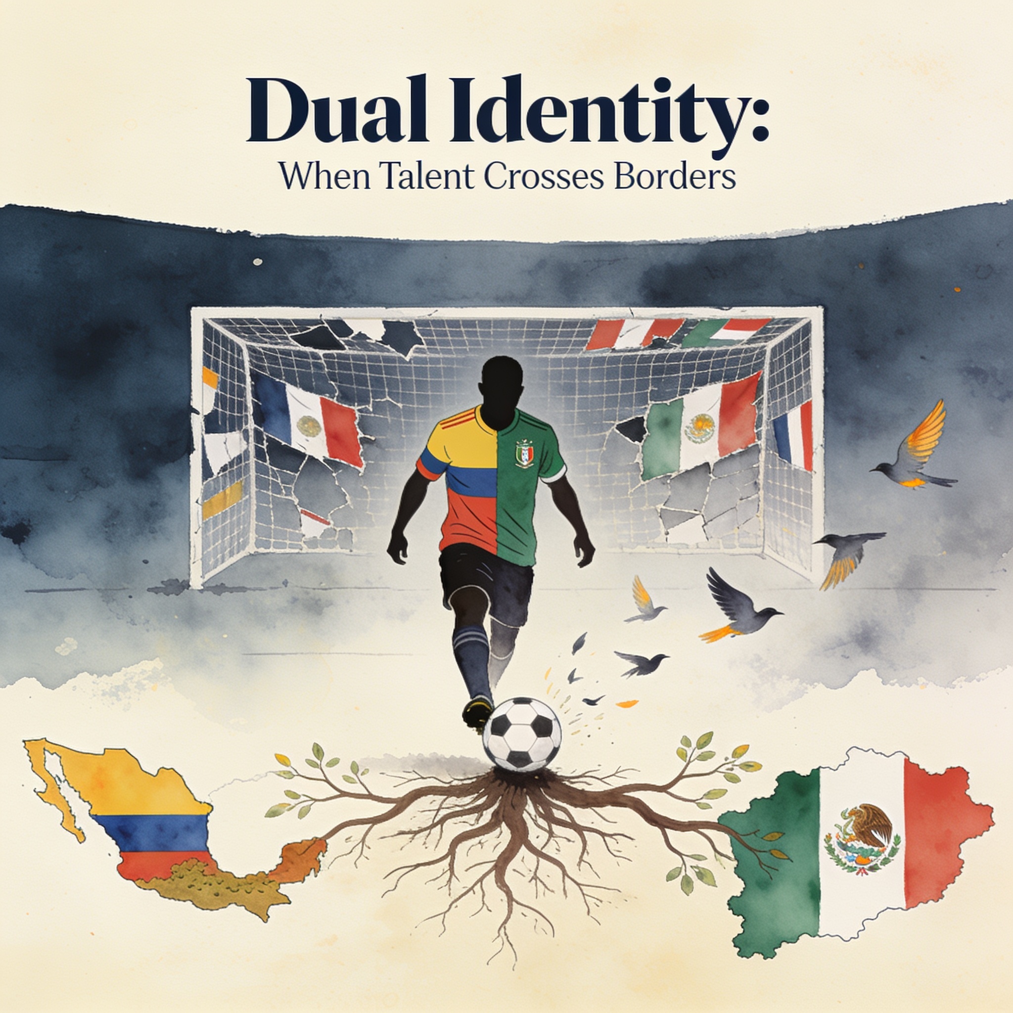 Quiñones y la nación que el fútbol no alcanza a fundar — Deportes, ilustración editorial