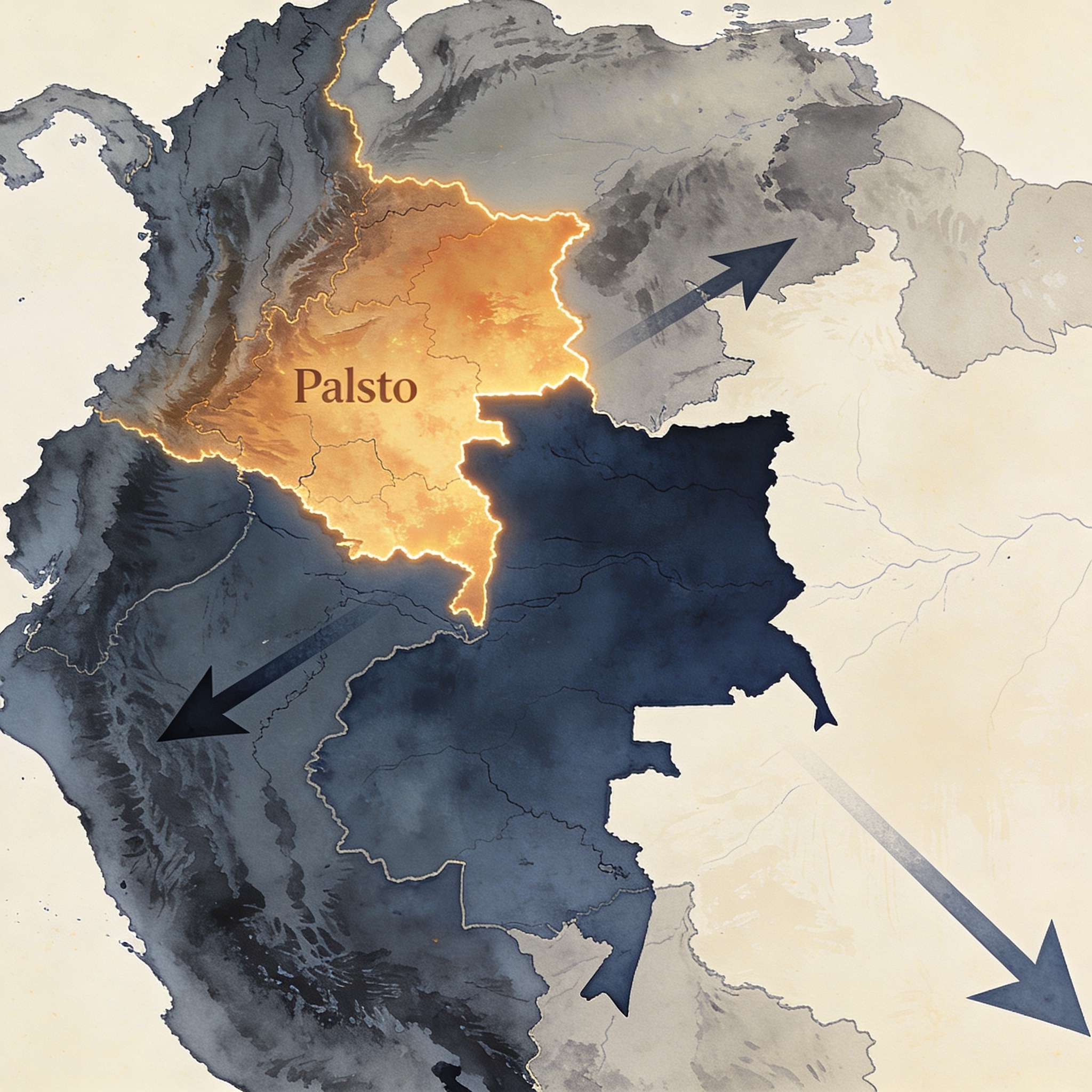 Pasto vota a la izquierda mientras el país gira a la derecha — Política, ilustración editorial