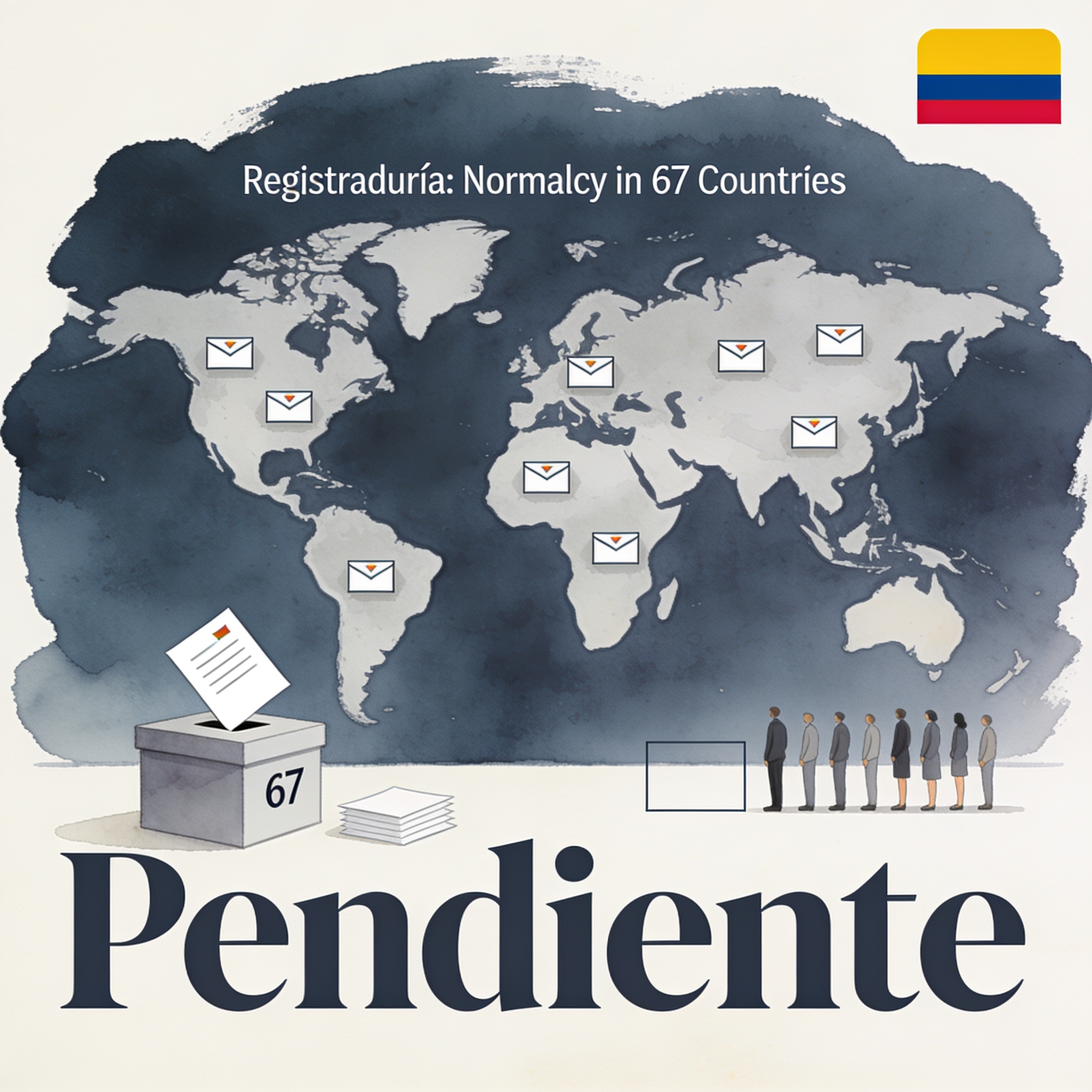 Voto exterior sin sobresaltos, con tarea pendiente — Política, ilustración editorial