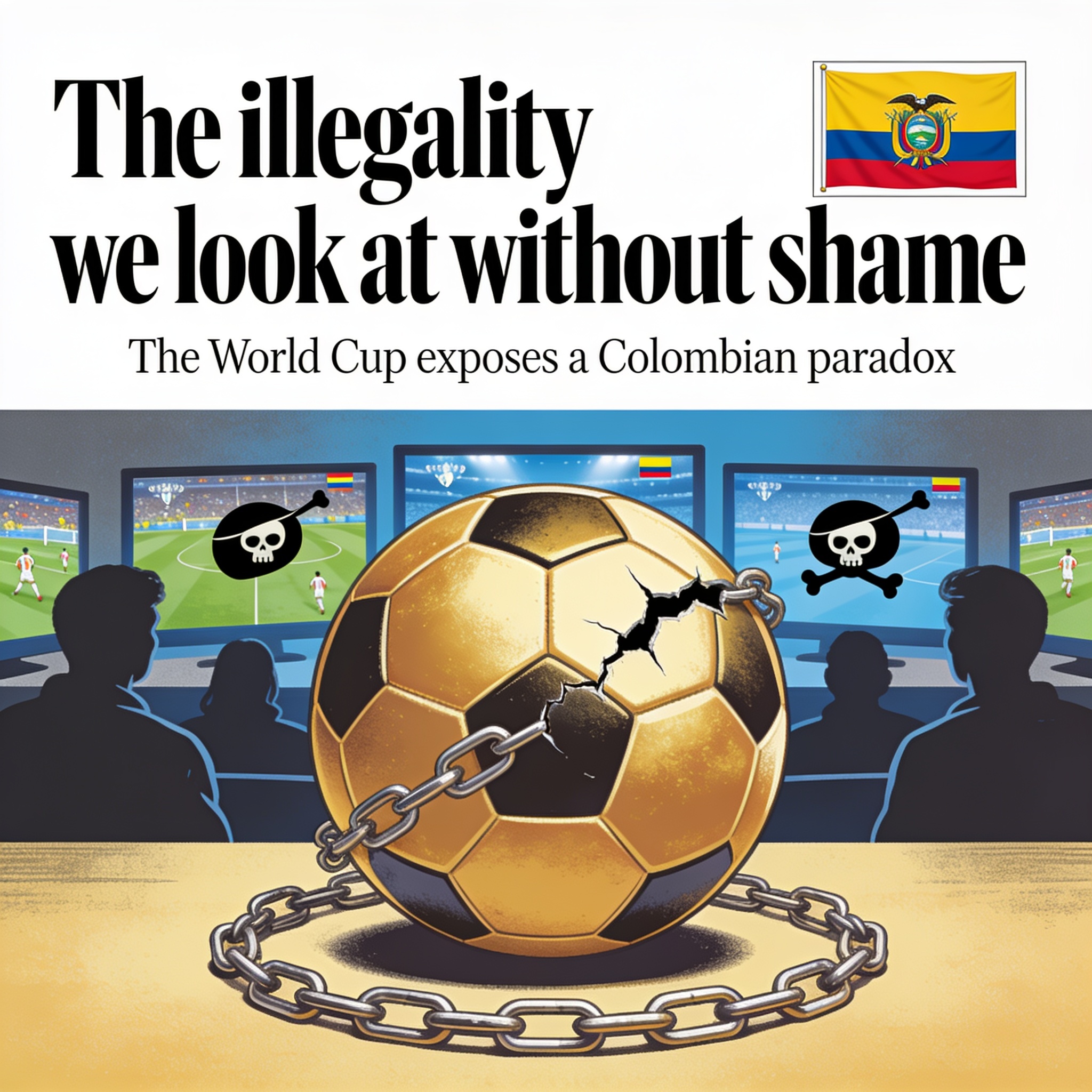 La ilegalidad que miramos sin vergüenza — Deportes, ilustración editorial