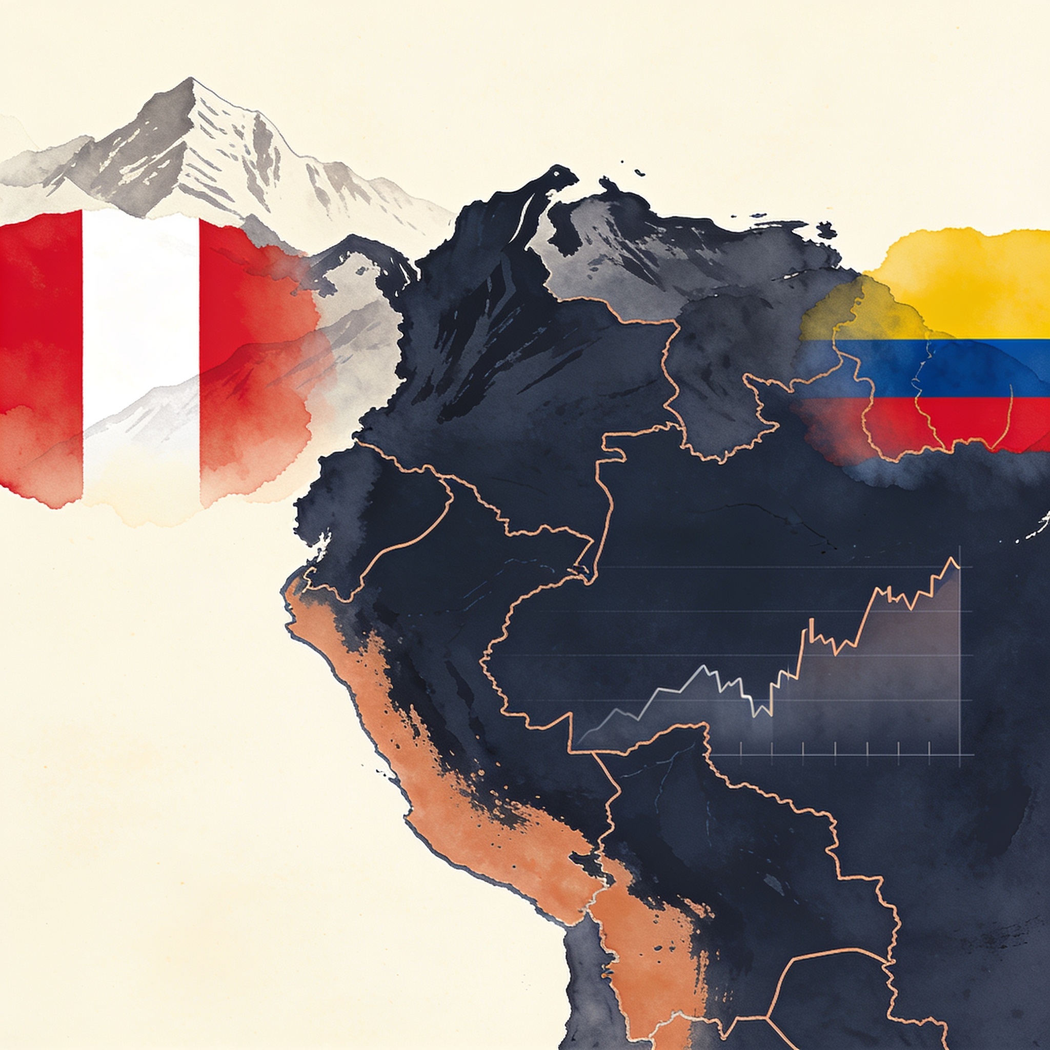 La segunda vuelta peruana y lo que mira Colombia — Política, ilustración editorial