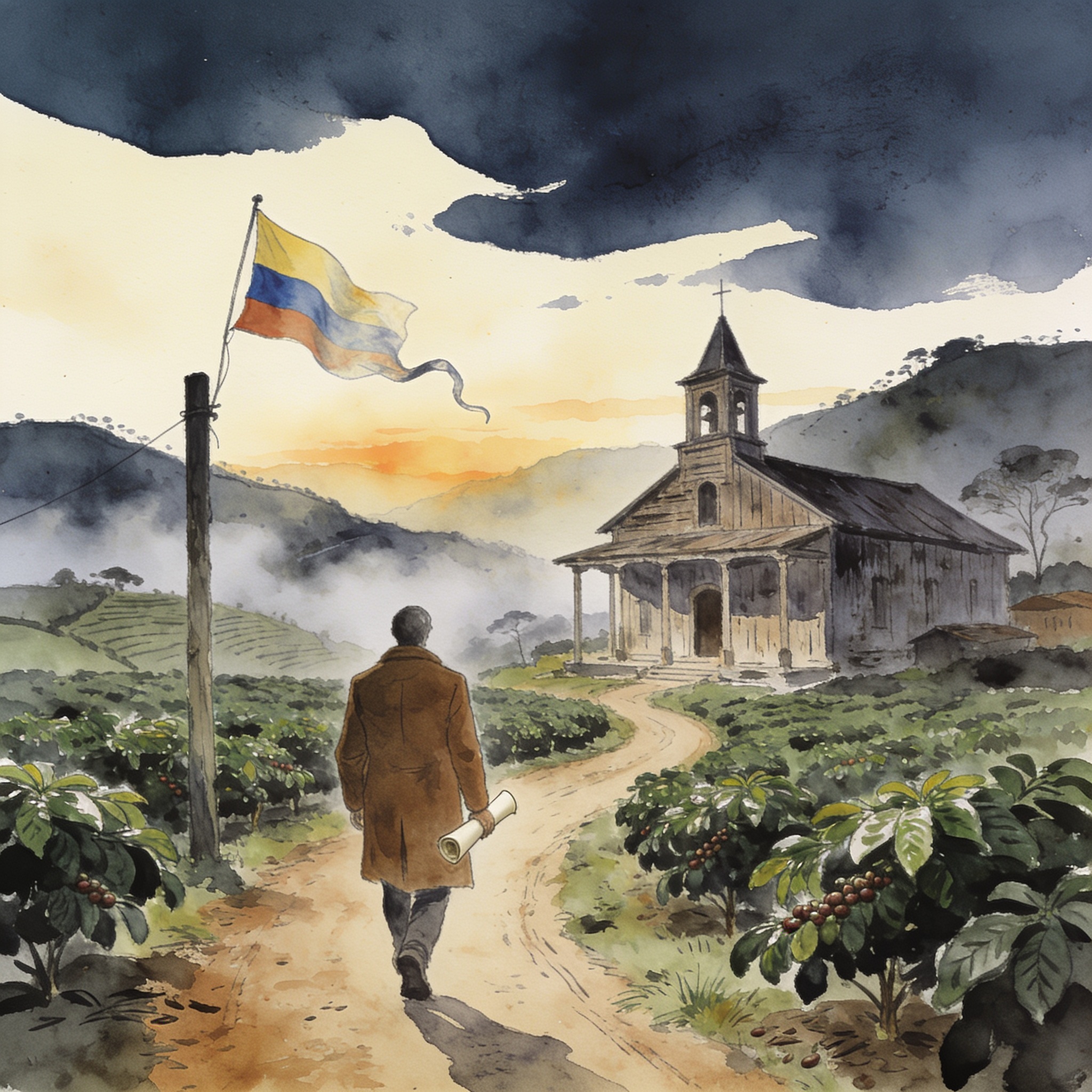 Atentado contra Luz Verónica Estrada reabre el debate sobre la seguridad en zonas rurales — Política, ilustración editorial