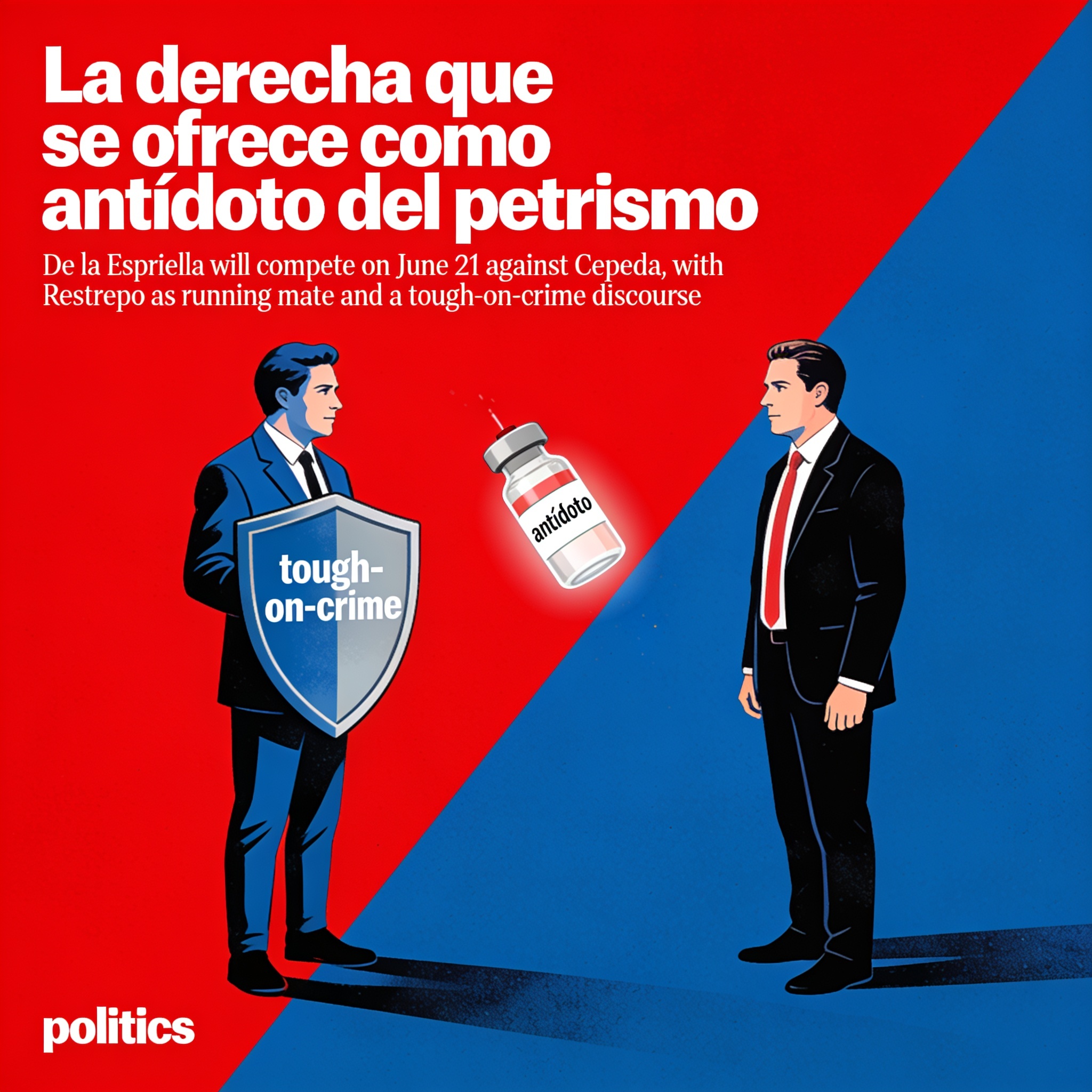 La derecha que se ofrece como antídoto del petrismo — Política, ilustración editorial