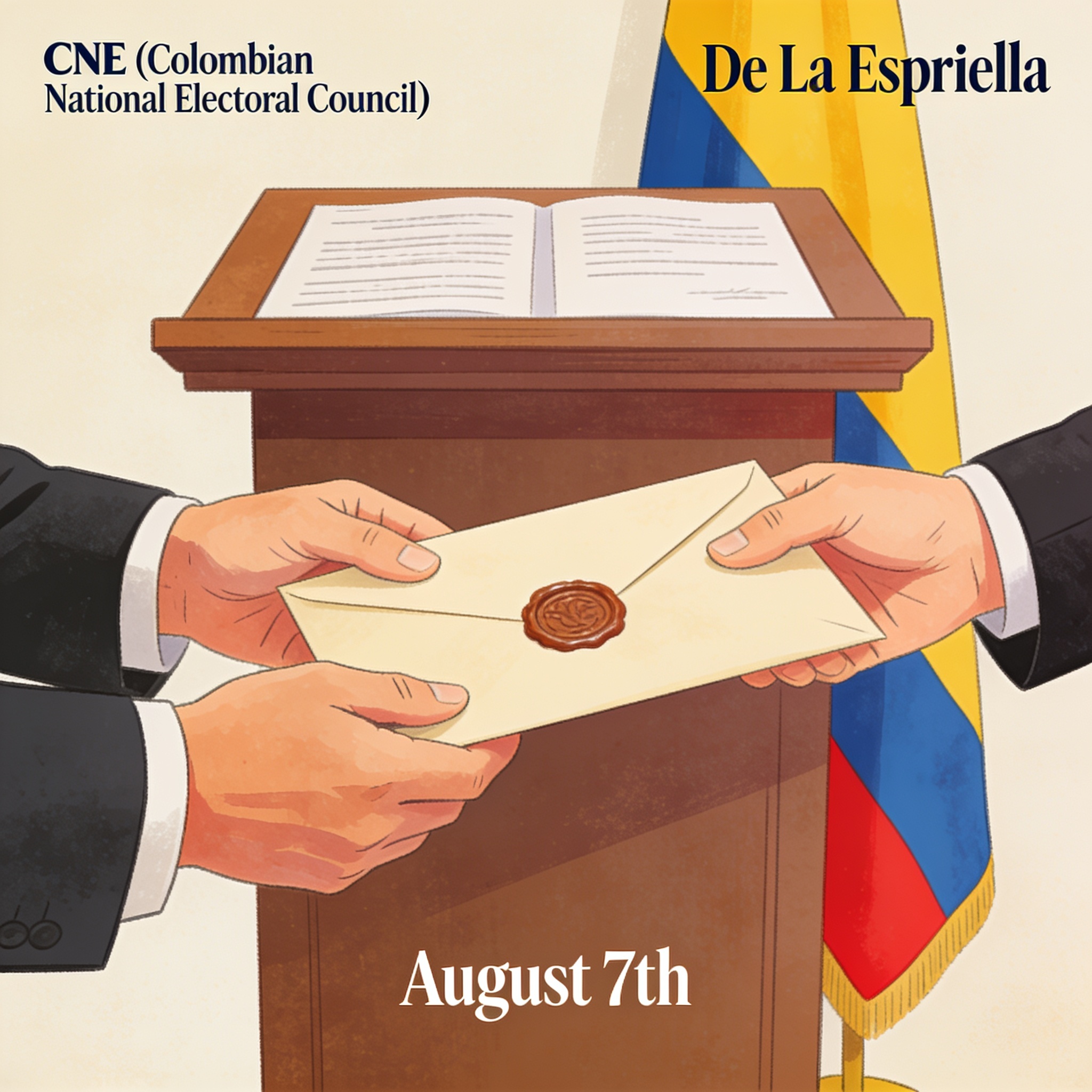La credencial ya está en manos del nuevo gobierno — Política, ilustración editorial