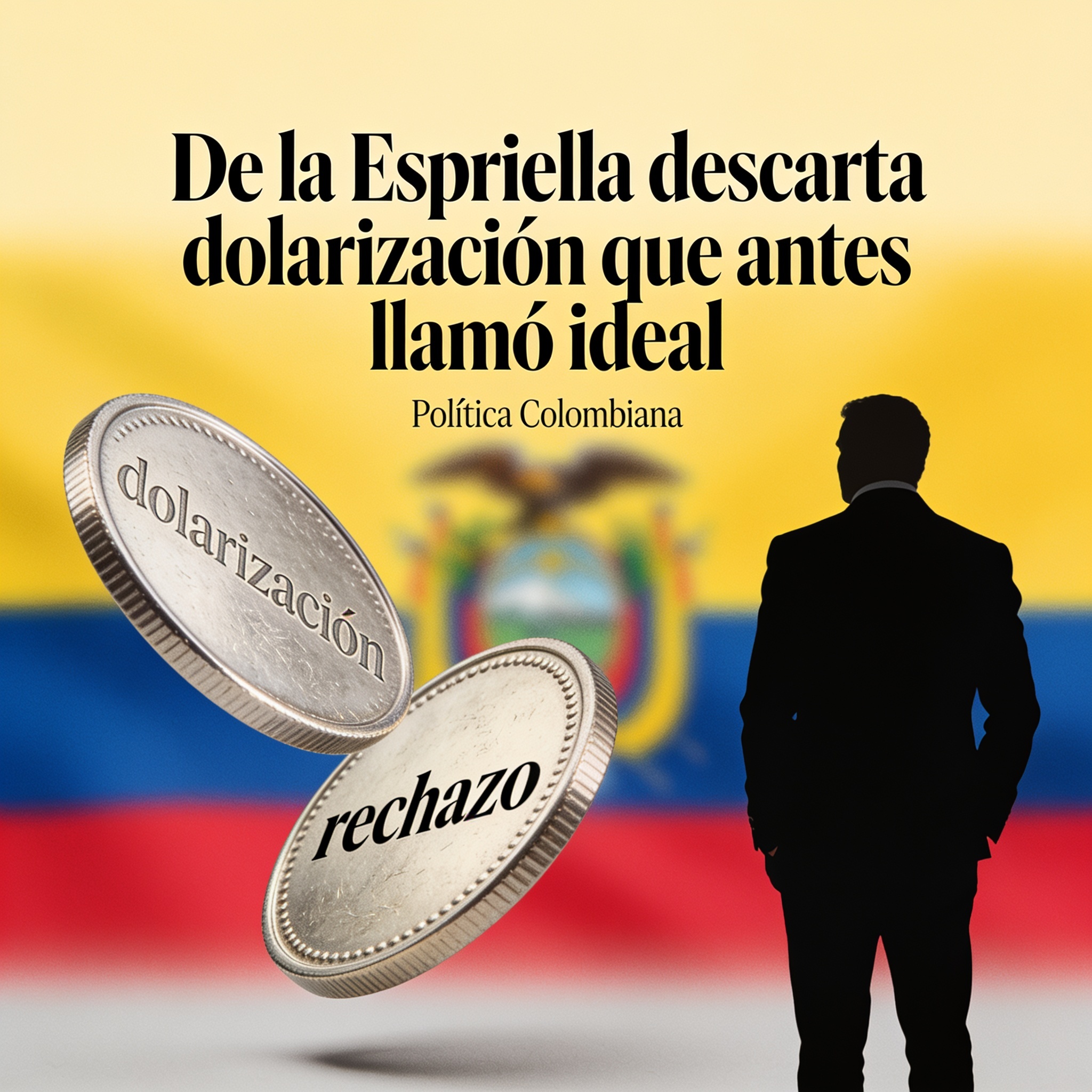 De la Espriella descarta la dolarización que antes llamó ideal — Análisis, ilustración editorial
