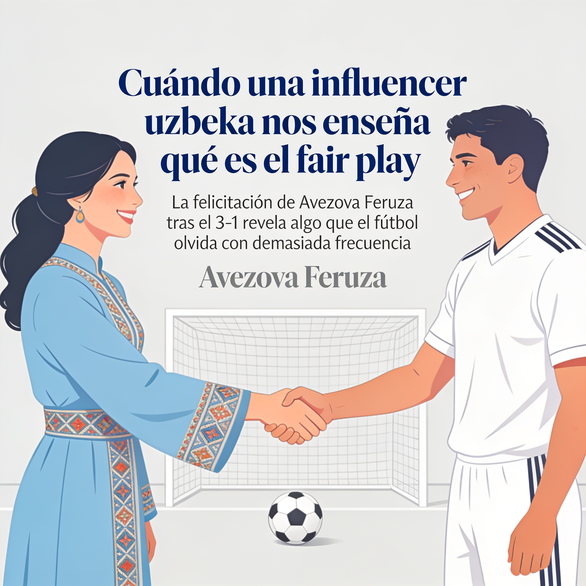 Cuándo una influencer uzbeka nos enseña qué es el fair play — Deportes, ilustración editorial