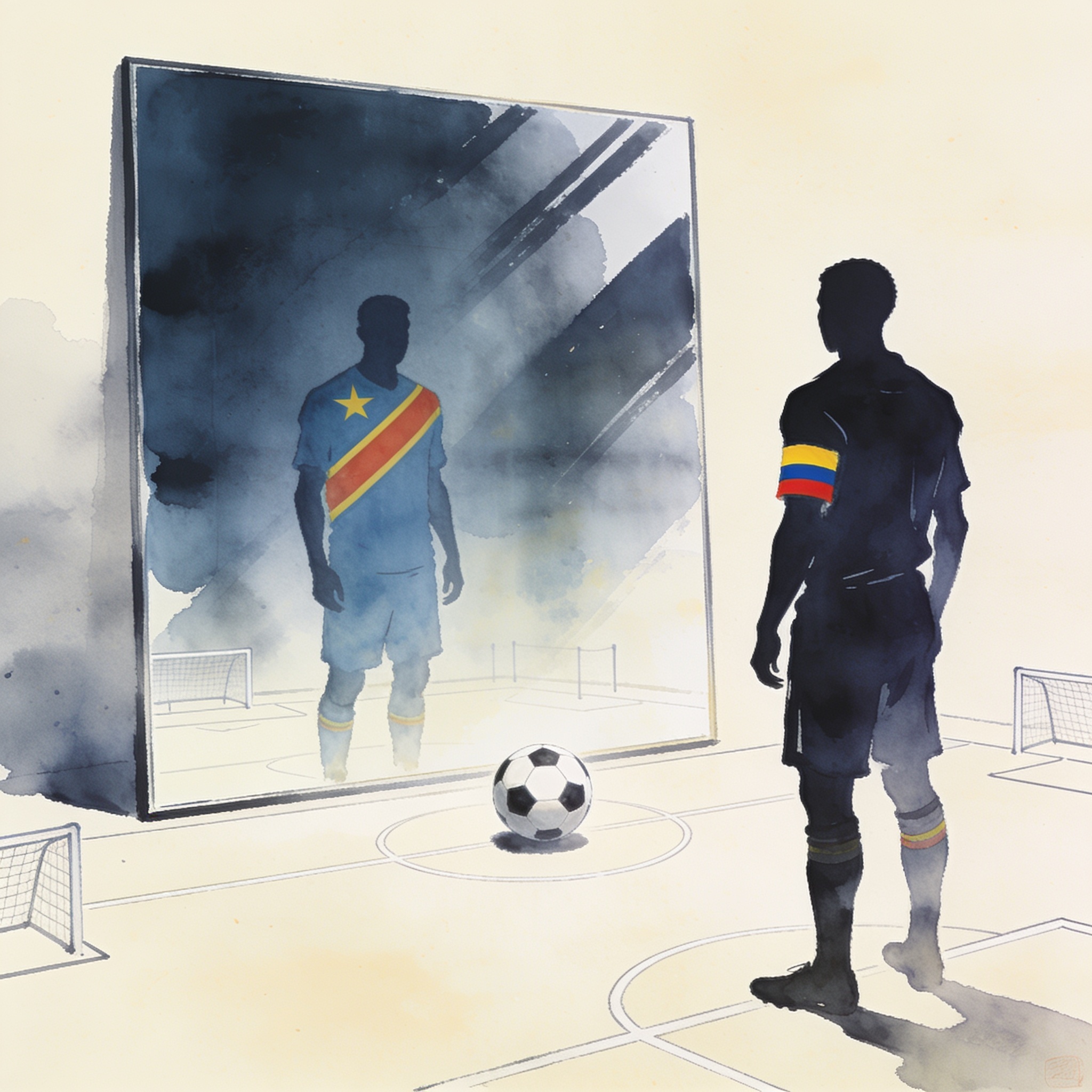 Colombia ante el espejo congoleño — Deportes, ilustración editorial