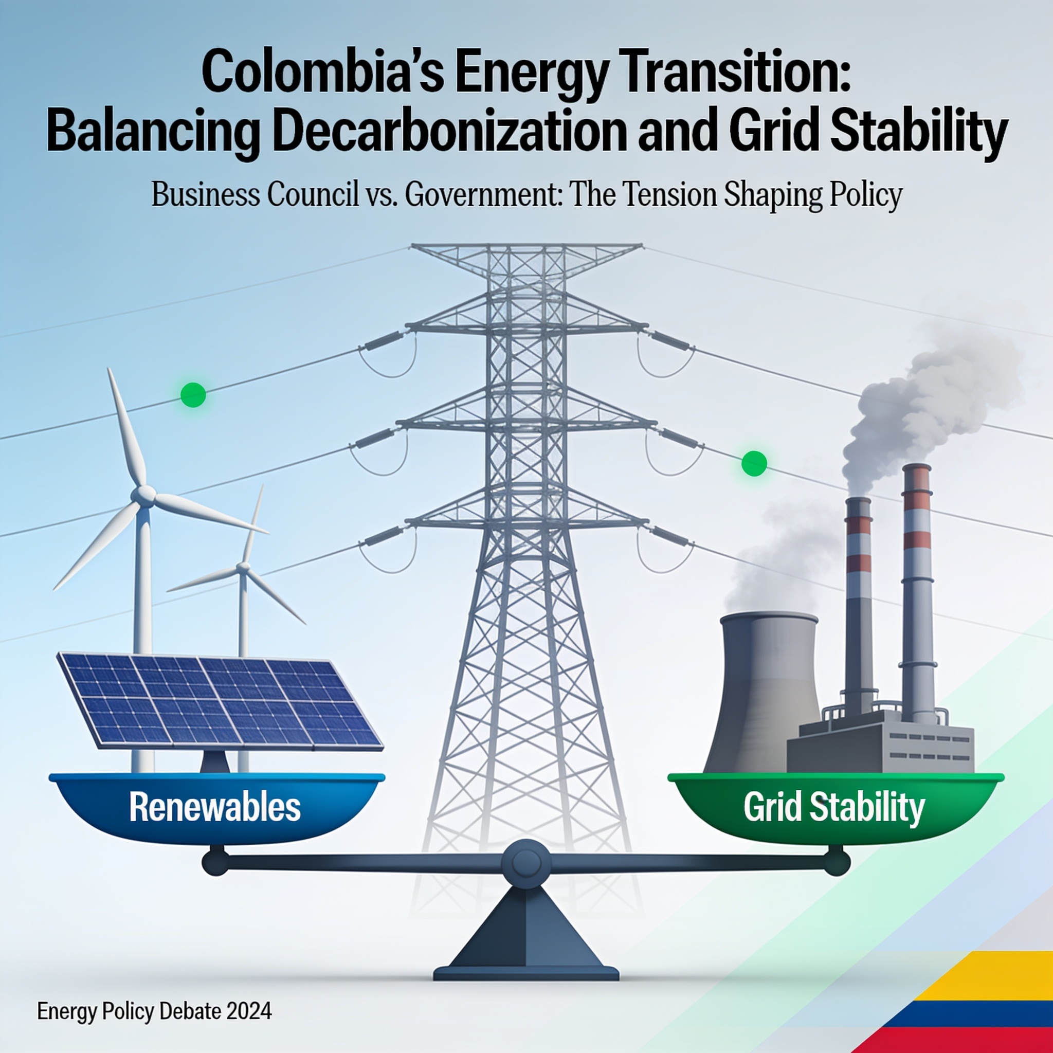 La transición energética que el Consejo Gremial le reclama al Gobierno — Política, ilustración editorial