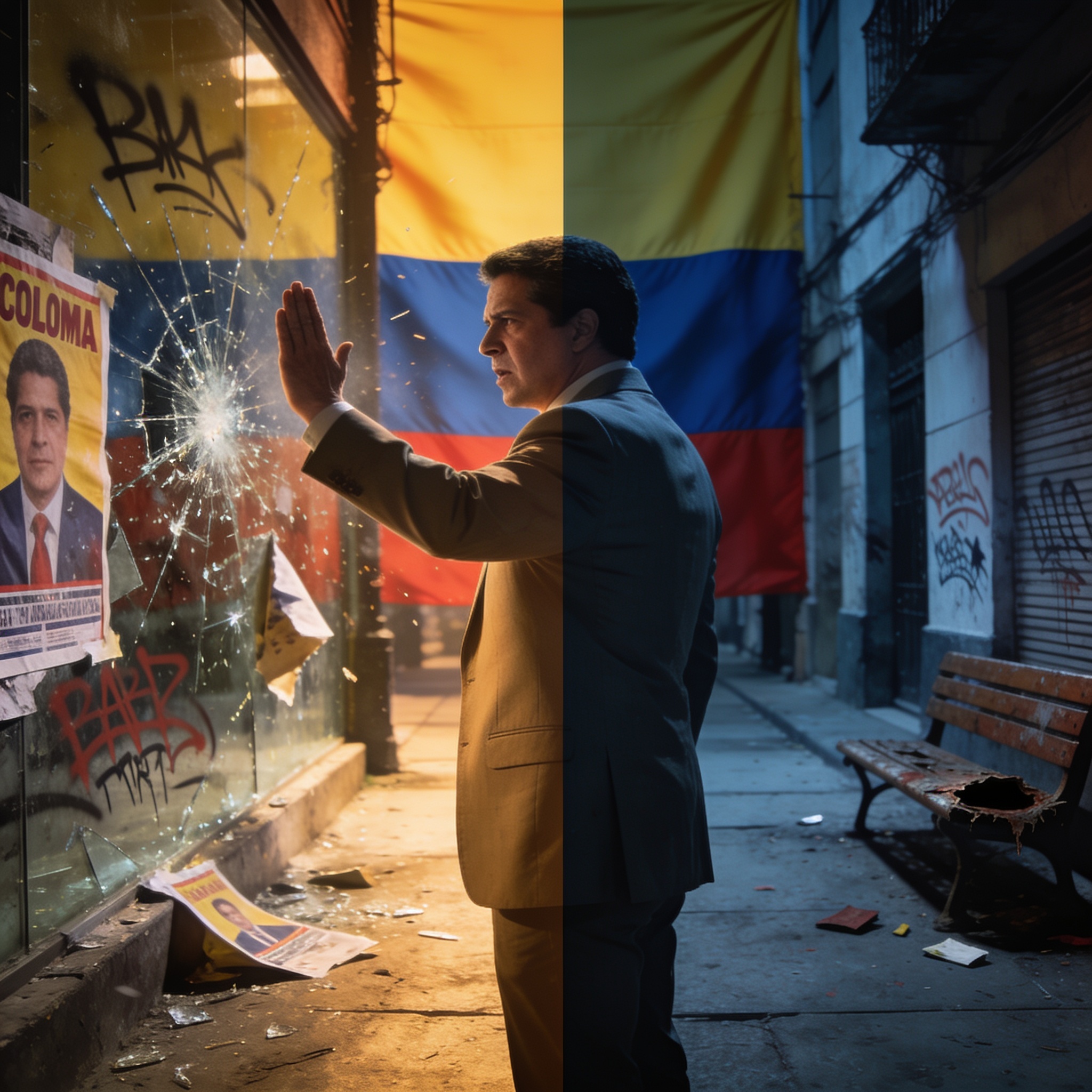 Violencia callejera en la campaña y el silencio selectivo del presidente — Política, ilustración editorial