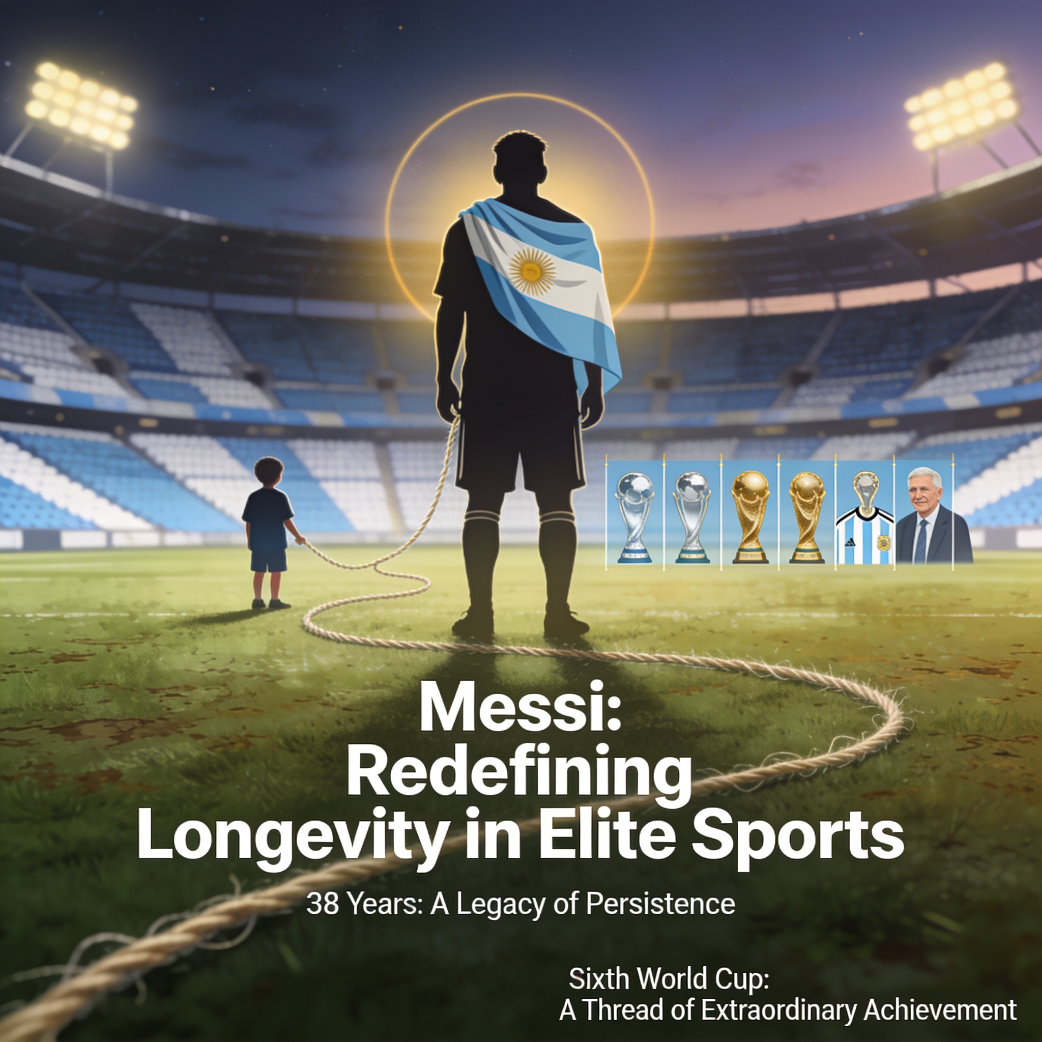 Messi y la persistencia de lo extraordinario — Deportes, ilustración editorial
