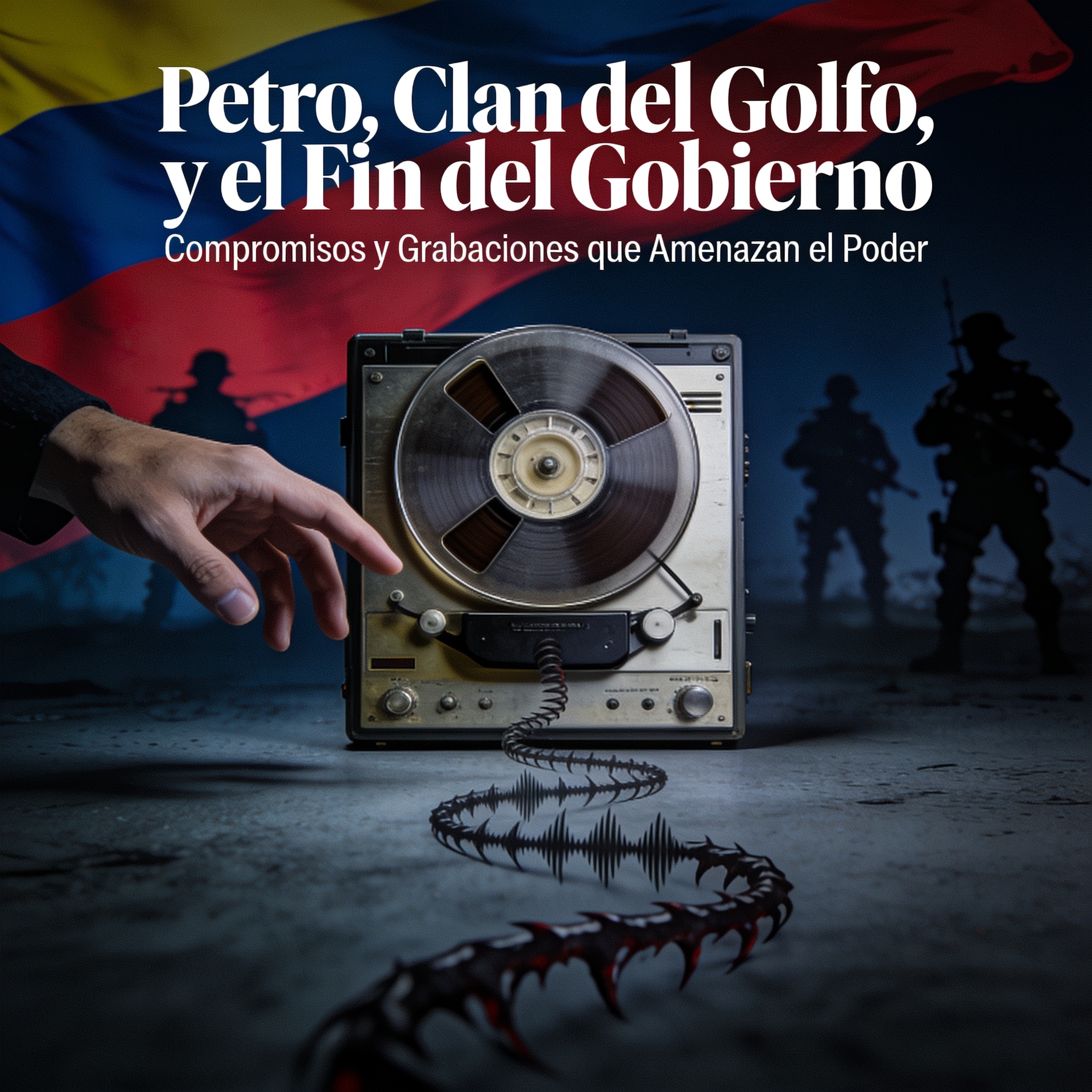 Los audios que complican la salida de Petro — Política, ilustración editorial