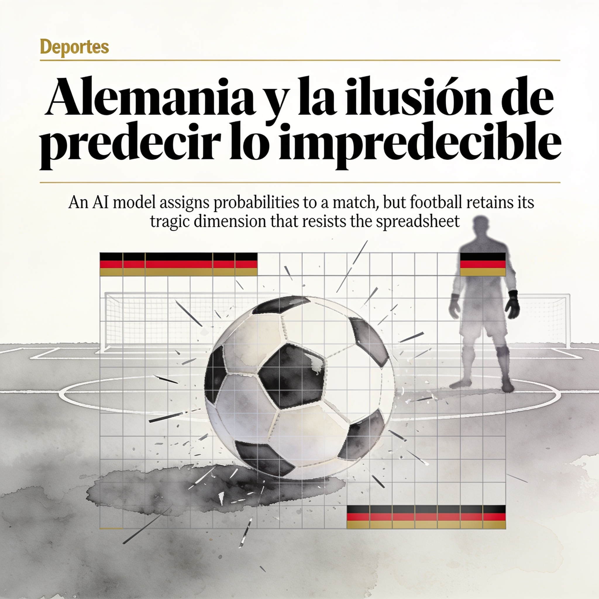 Alemania y la ilusión de predecir lo impredecible — Deportes, ilustración editorial