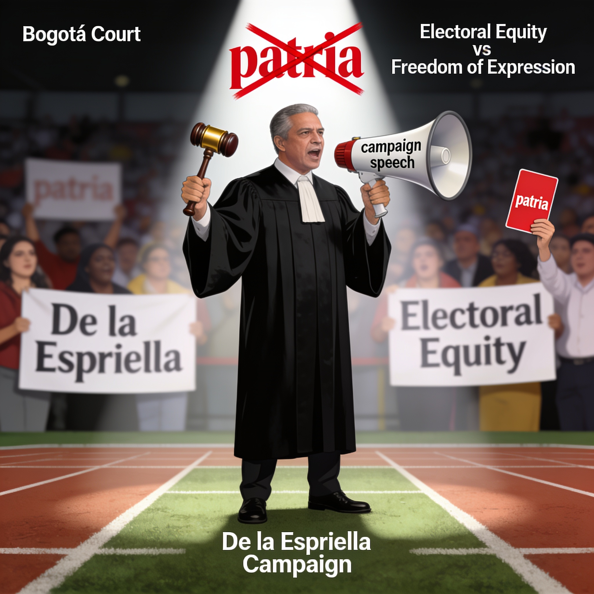 ¿Puede un juez prohibir la palabra 'patria' en una campaña? — Deportes, ilustración editorial