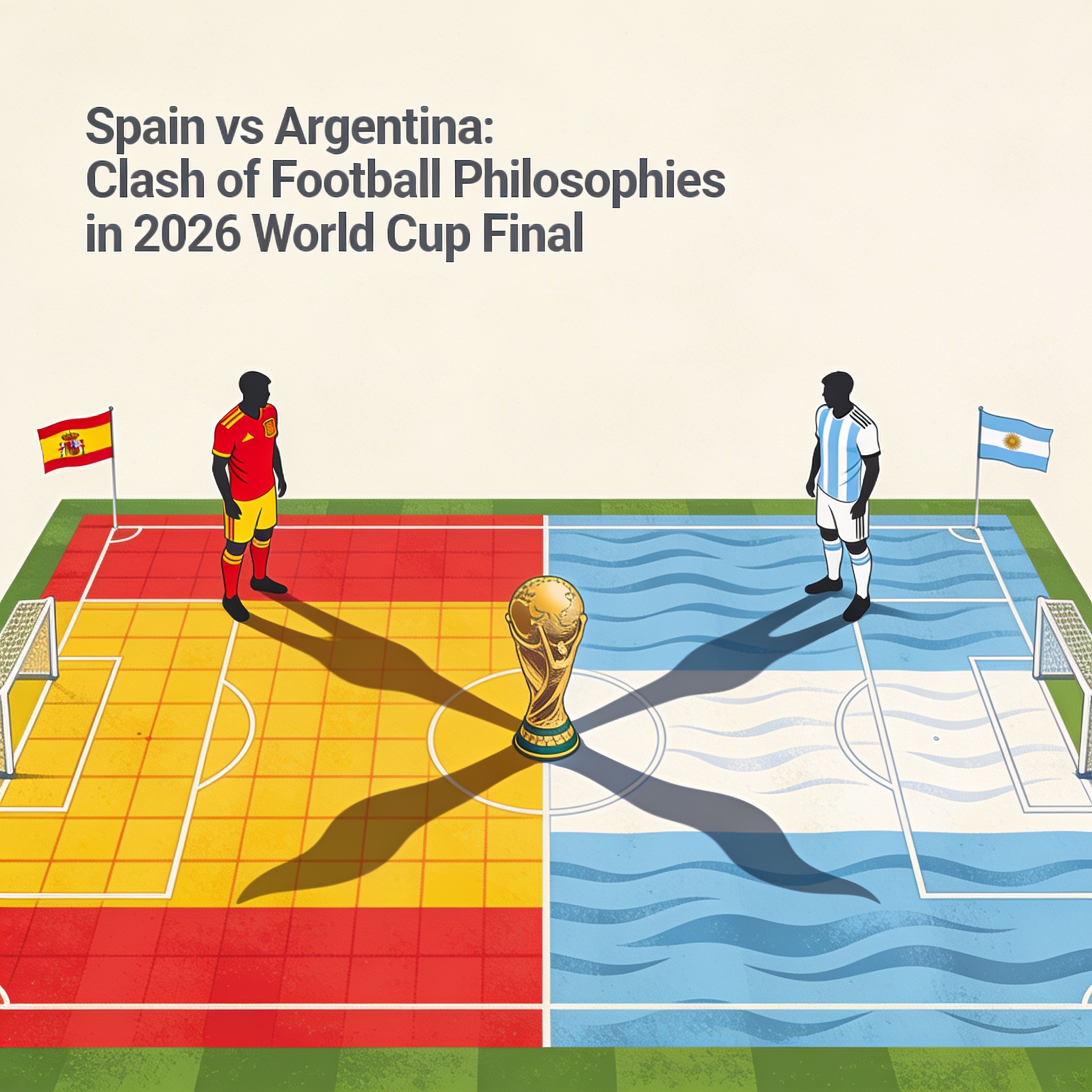 España y Argentina disputan algo más que una copa en Nueva Jersey — Deportes, ilustración editorial