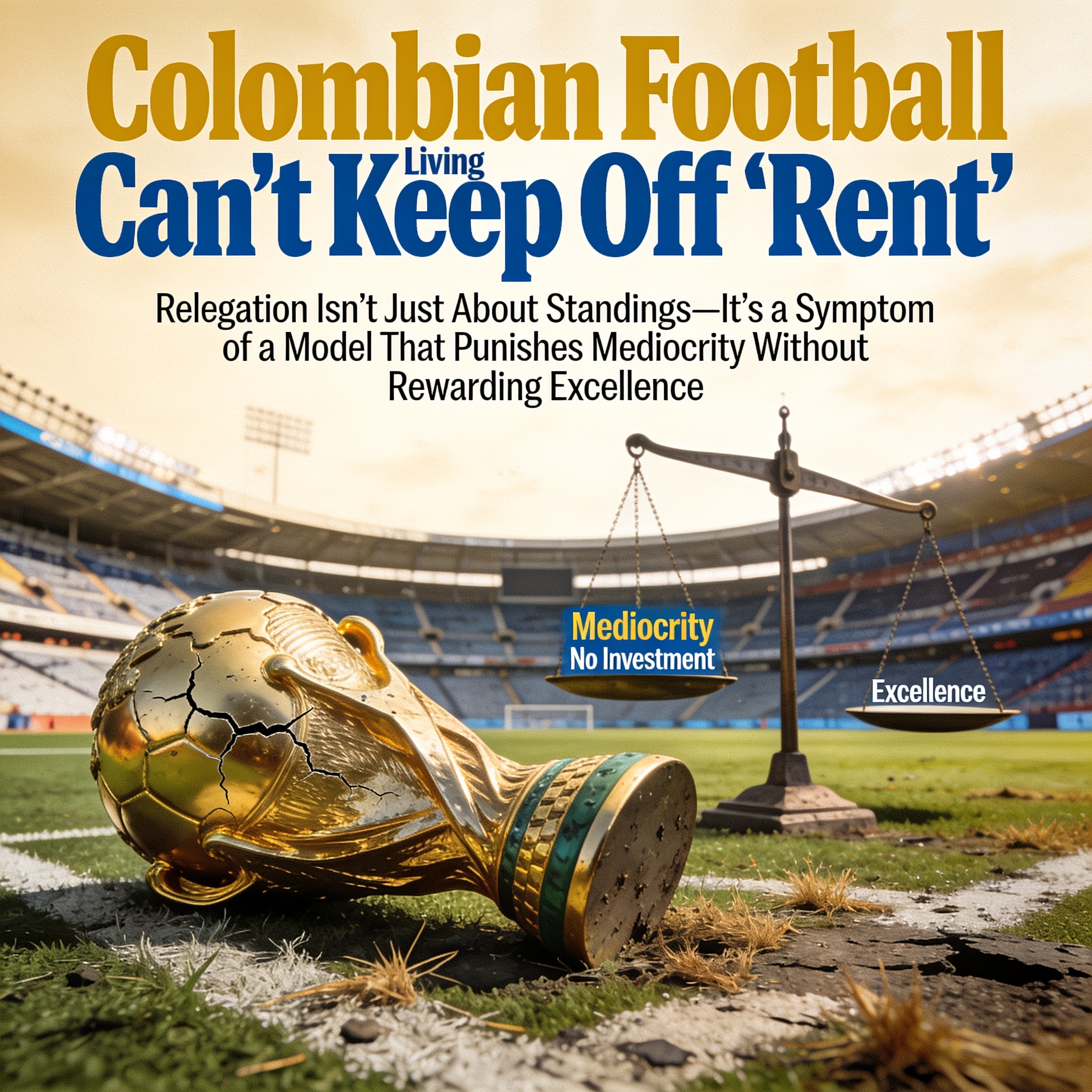 El fútbol colombiano no puede seguir viviendo del alquiler — Deportes, ilustración editorial