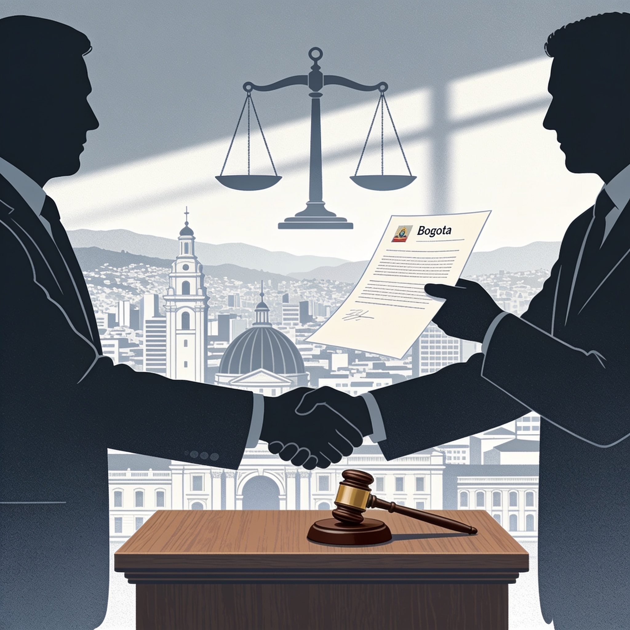 Galán propone a la Fiscalía endurecer las penas en Bogotá — Política, ilustración editorial