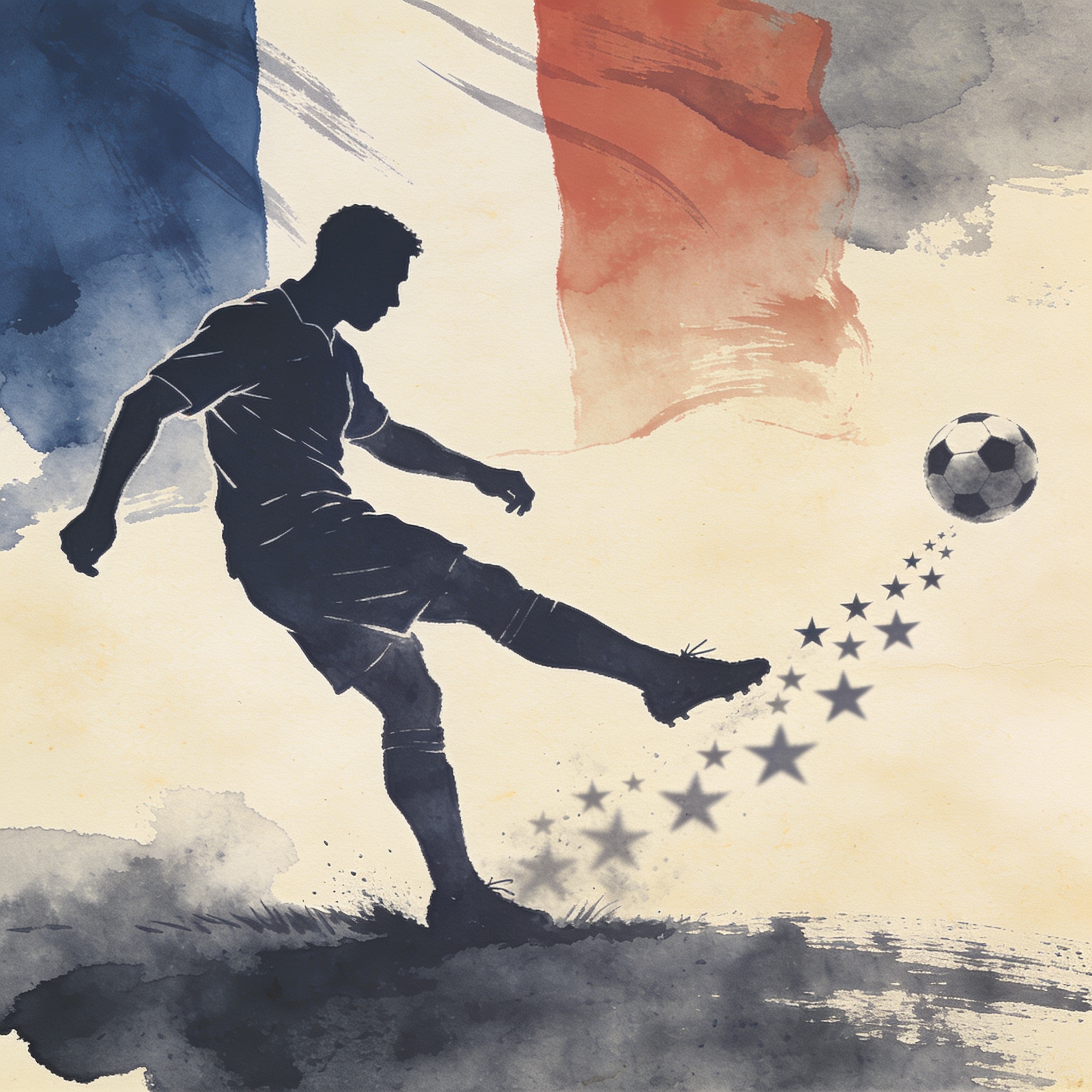 Mbappé alcanza 18 goles mundialistas y empieza a rascar la inmortalidad — Deportes, ilustración editorial