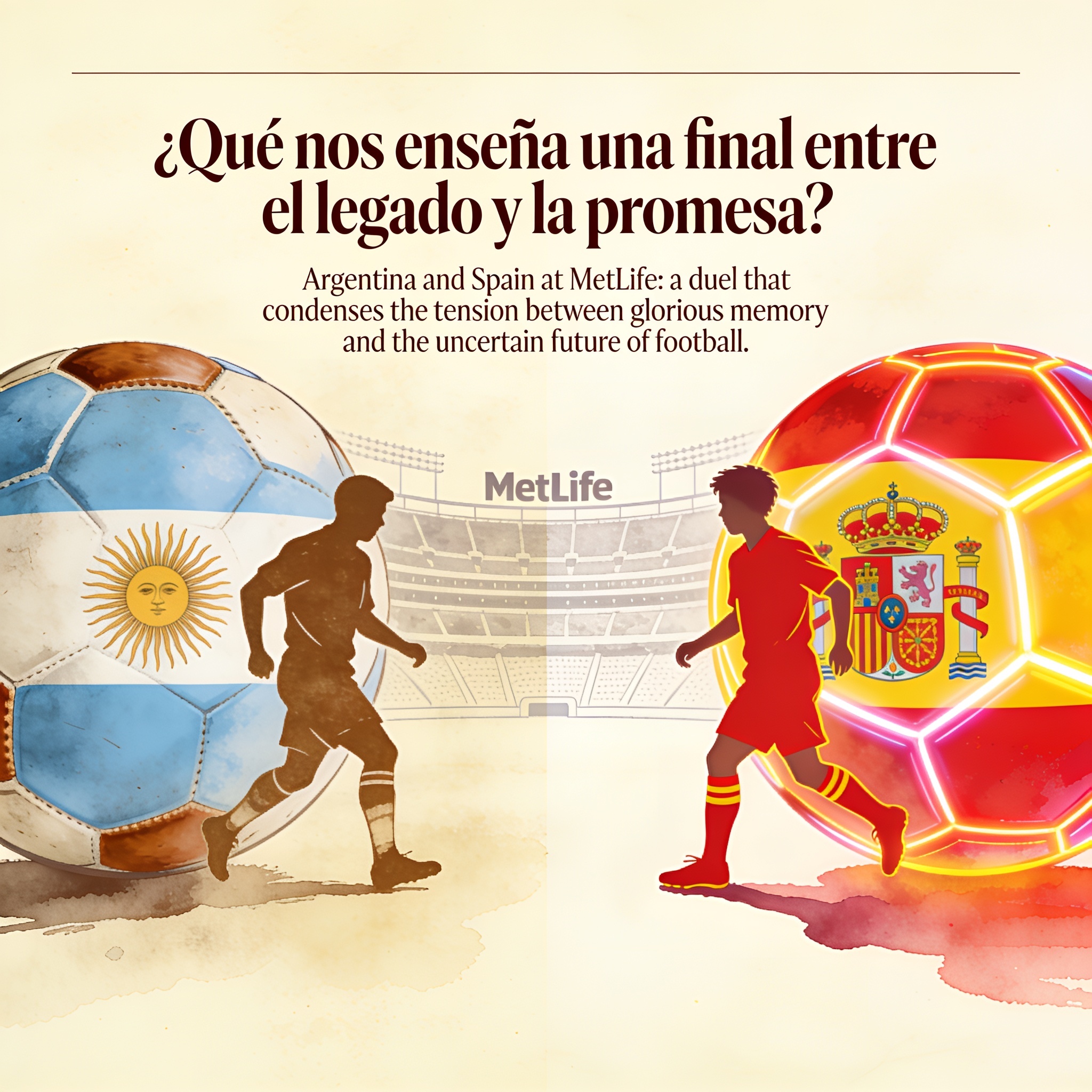 ¿Qué nos enseña una final entre el legado y la promesa? — Deportes, ilustración editorial