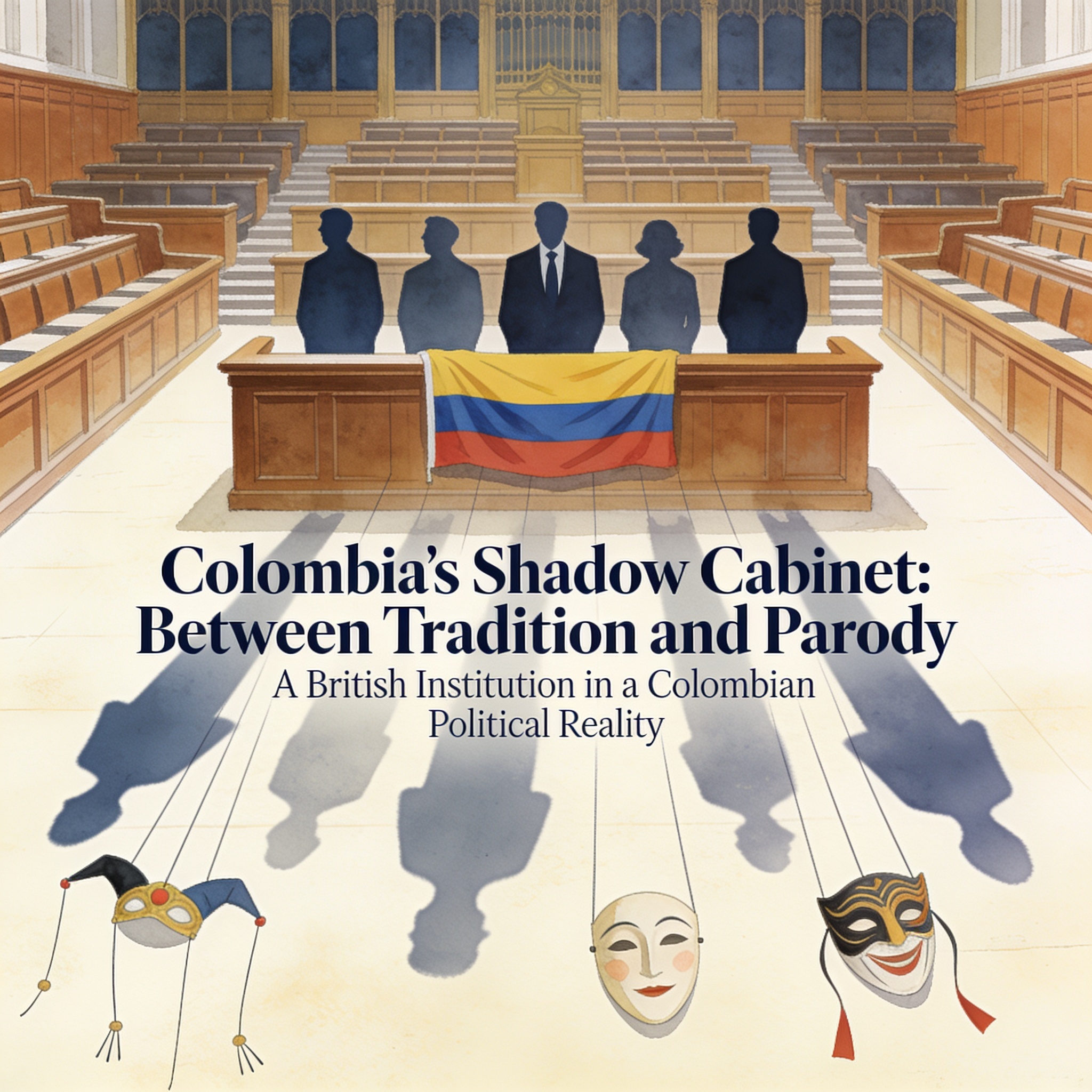 ¿Puede Colombia tener un gabinete a la sombra sin caer en la parodia? — Análisis, ilustración editorial