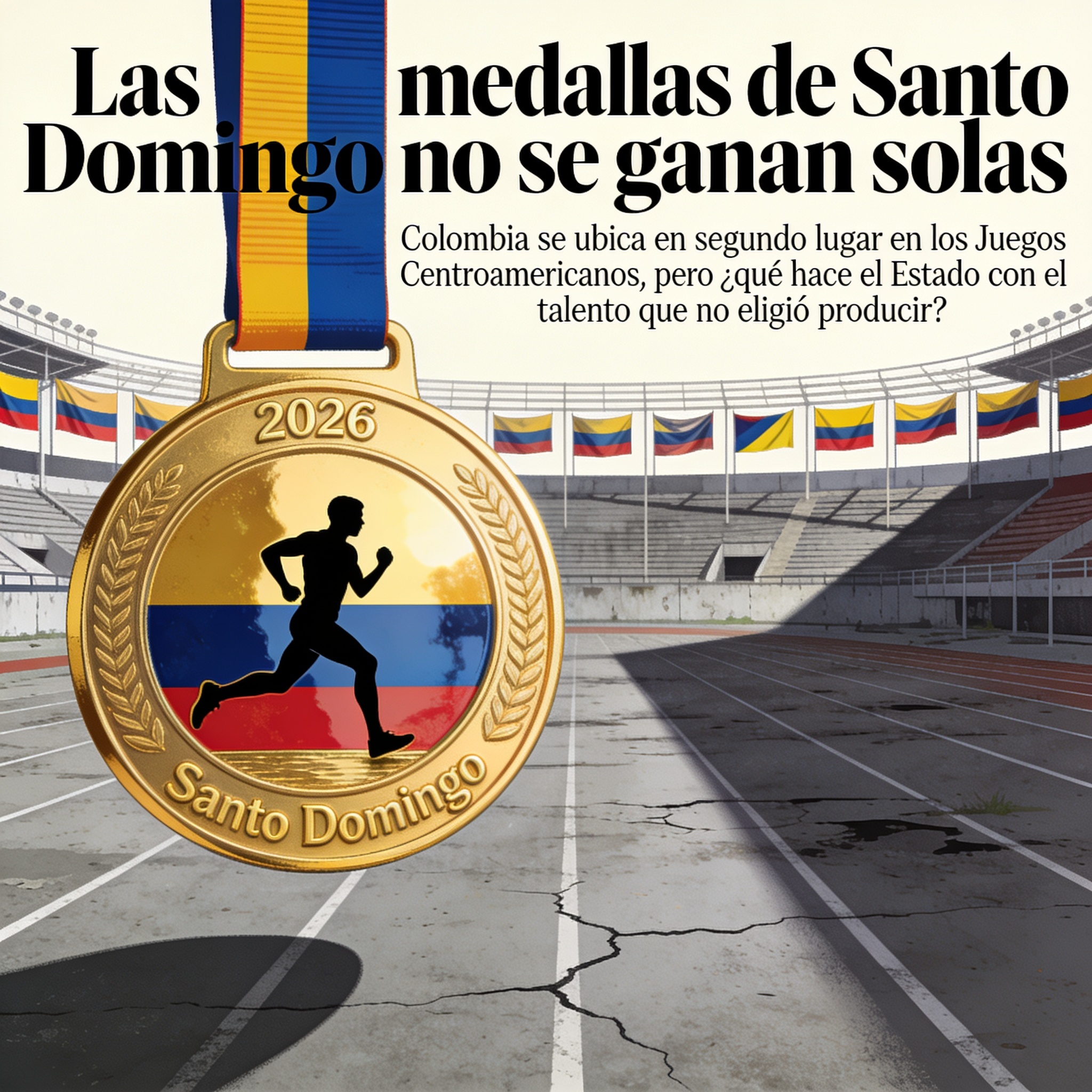 Las medallas de Santo Domingo no se ganan solas — Deportes, ilustración editorial