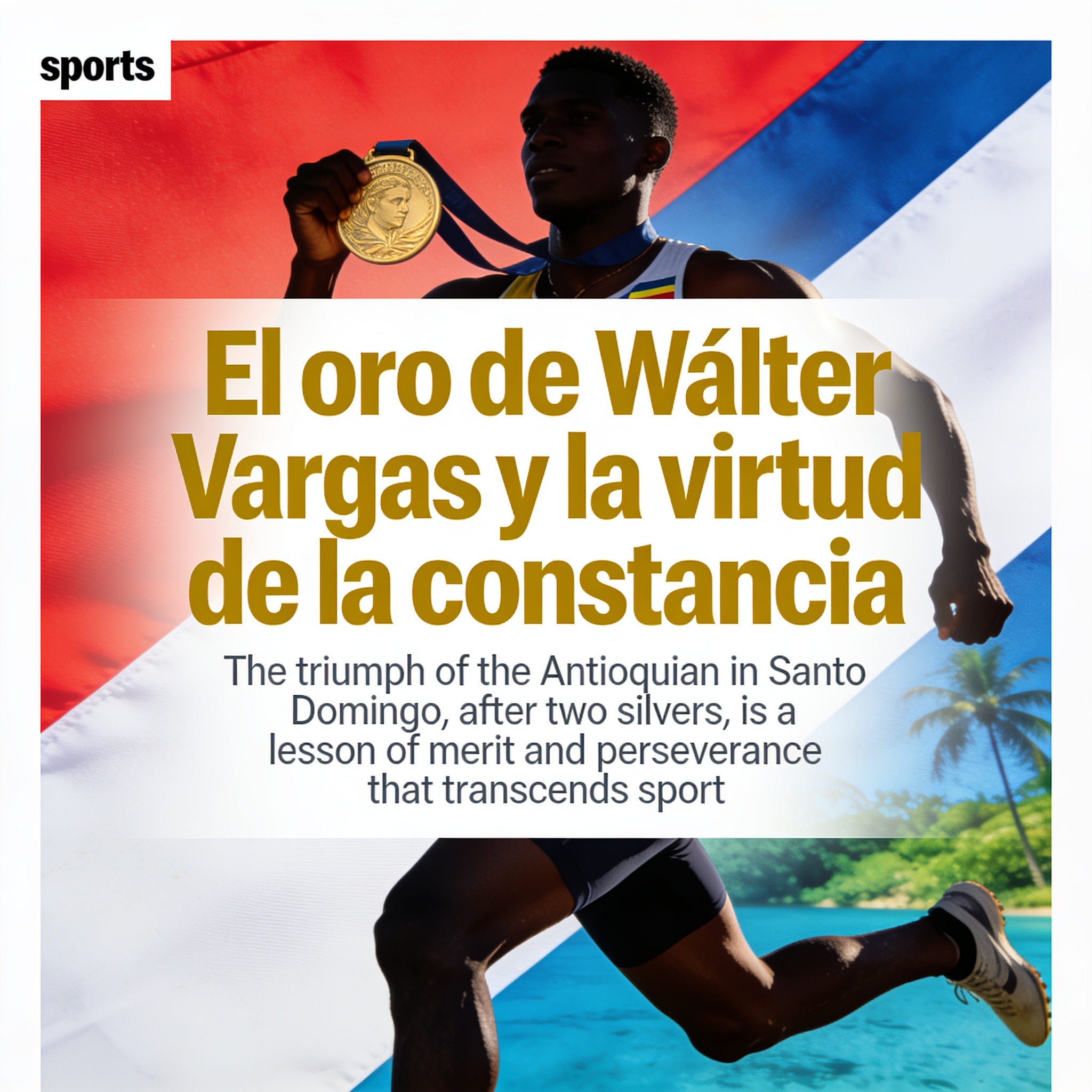 El oro de Wálter Vargas y la virtud de la constancia — Deportes, ilustración editorial