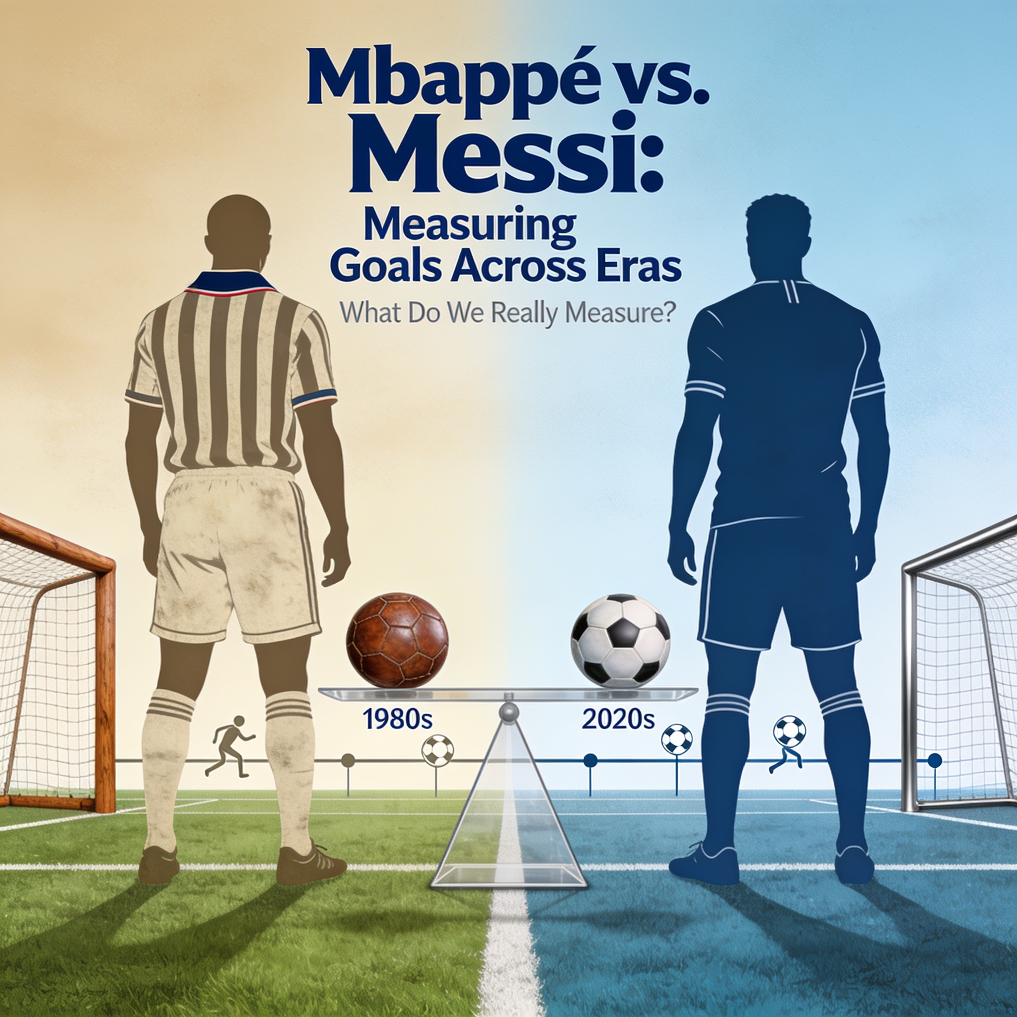 Mbappé alcanza a Messi en la cima del gol mundialista — Deportes, ilustración editorial