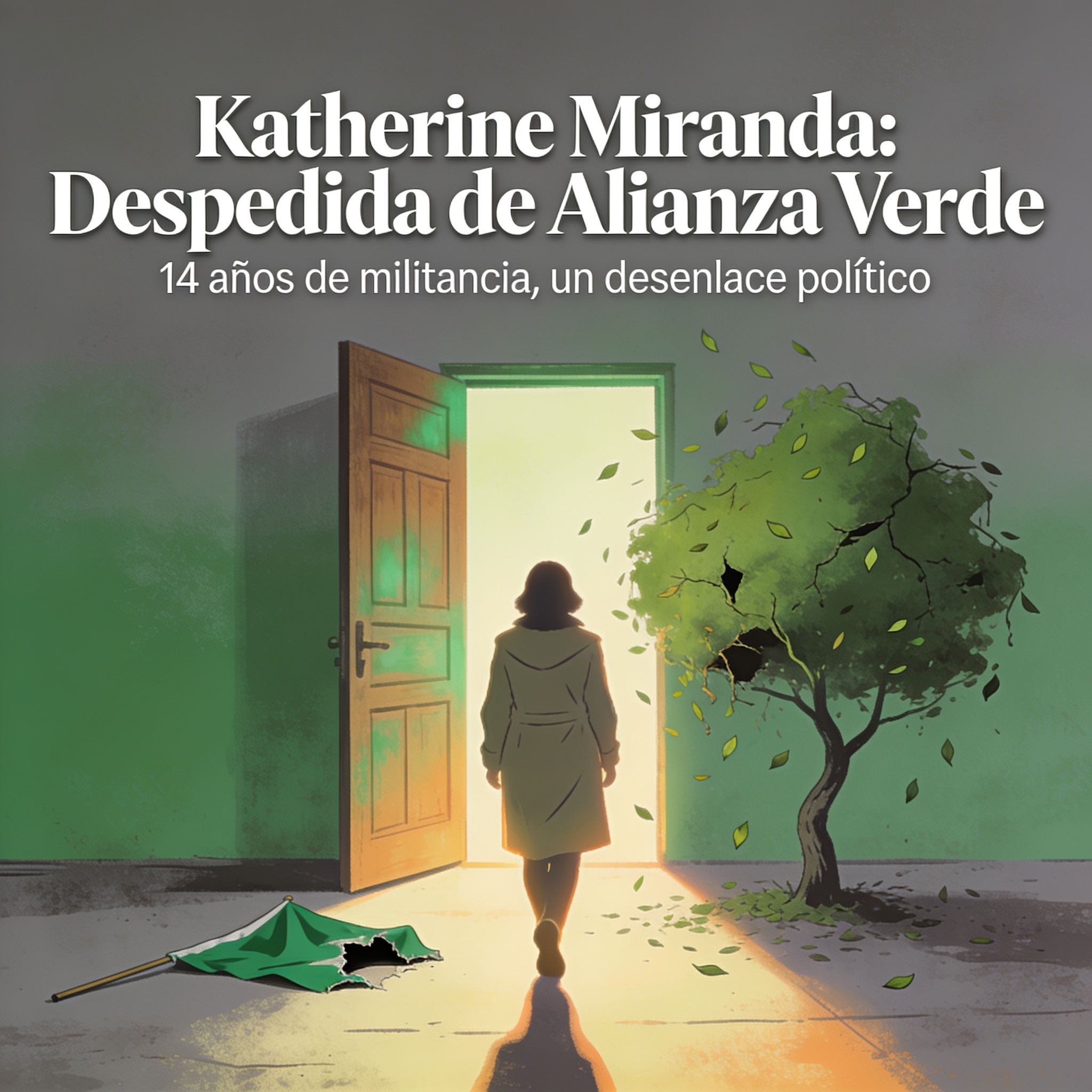 Katherine Miranda deja la Alianza Verde y queda sin partido — Política, ilustración editorial