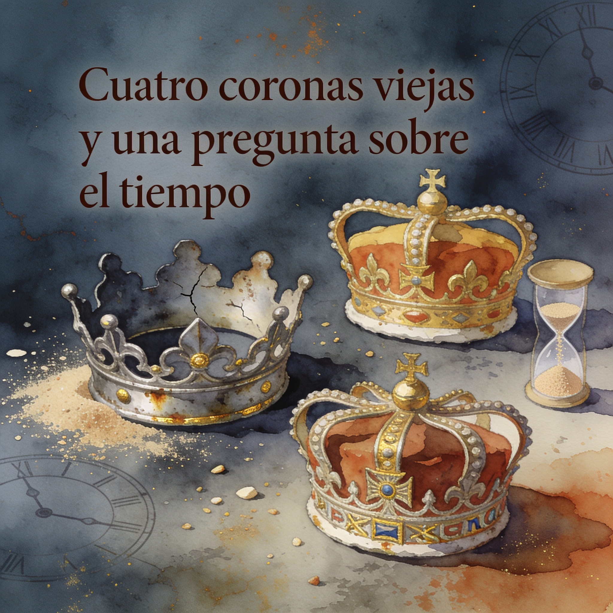 Cuatro coronas viejas y una pregunta sobre el tiempo — Deportes, ilustración editorial