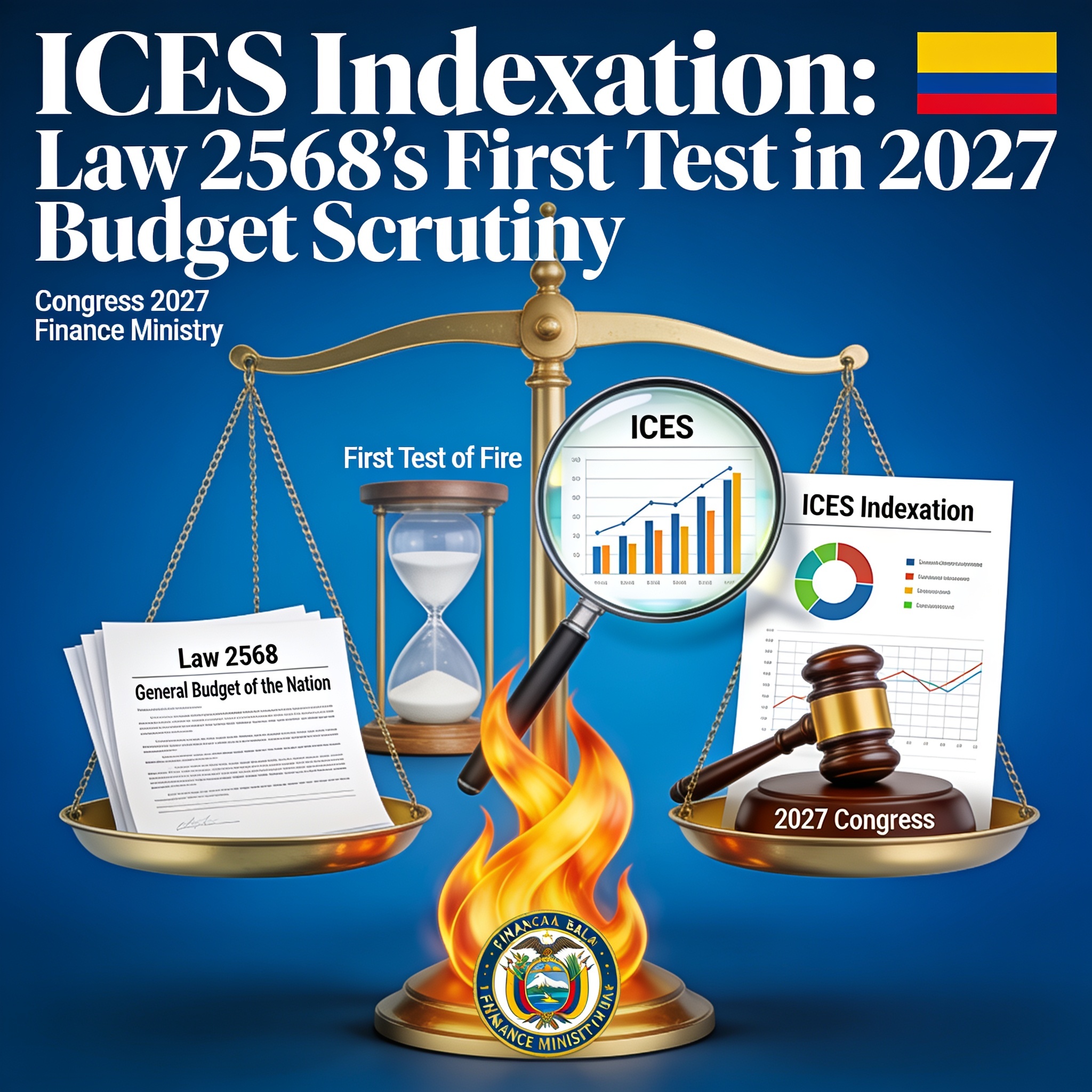 La Ley 2568 y el próximo Presupuesto General de la Nación — Política, ilustración editorial