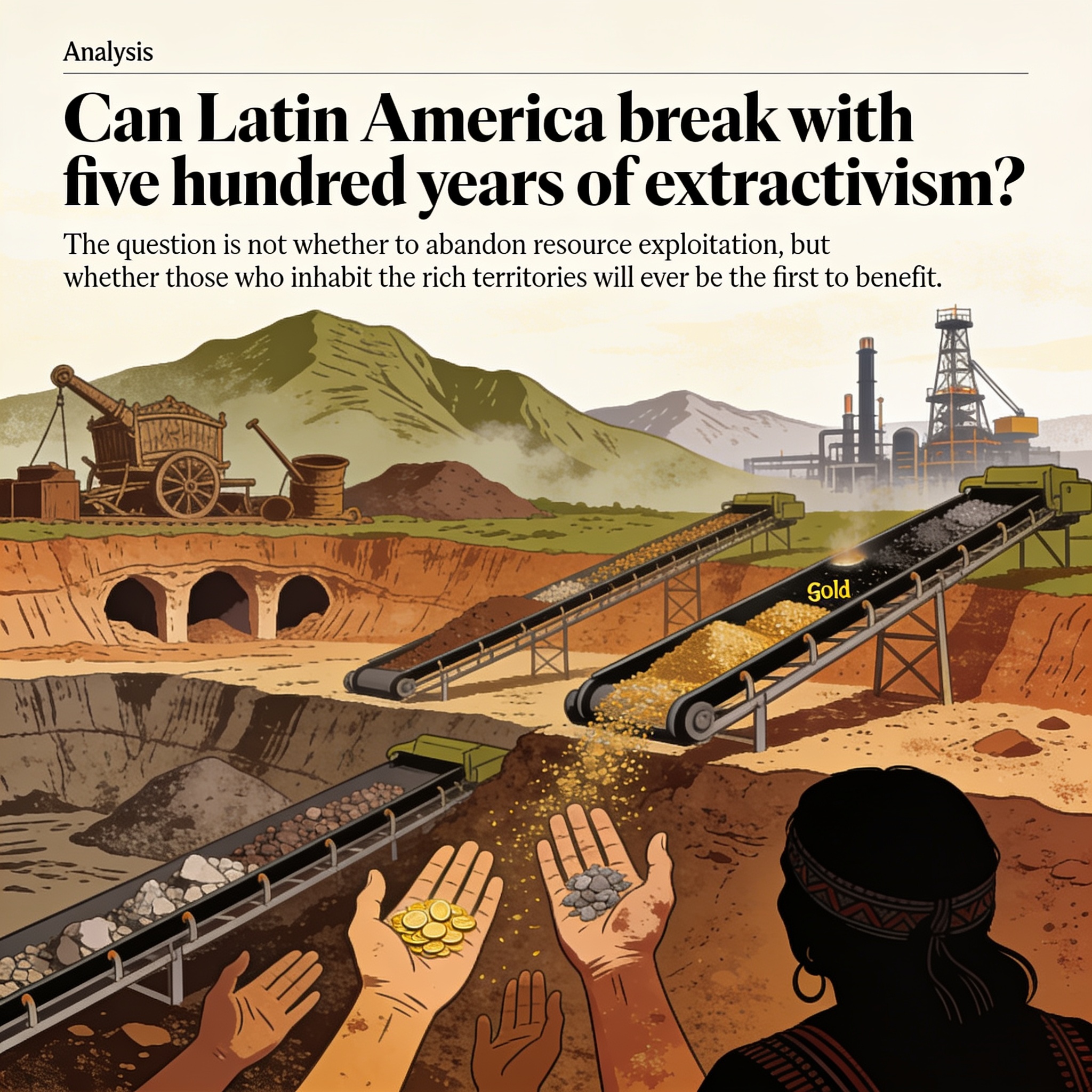 ¿Puede América Latina romper con quinientos años de extractivismo? — Análisis, ilustración editorial