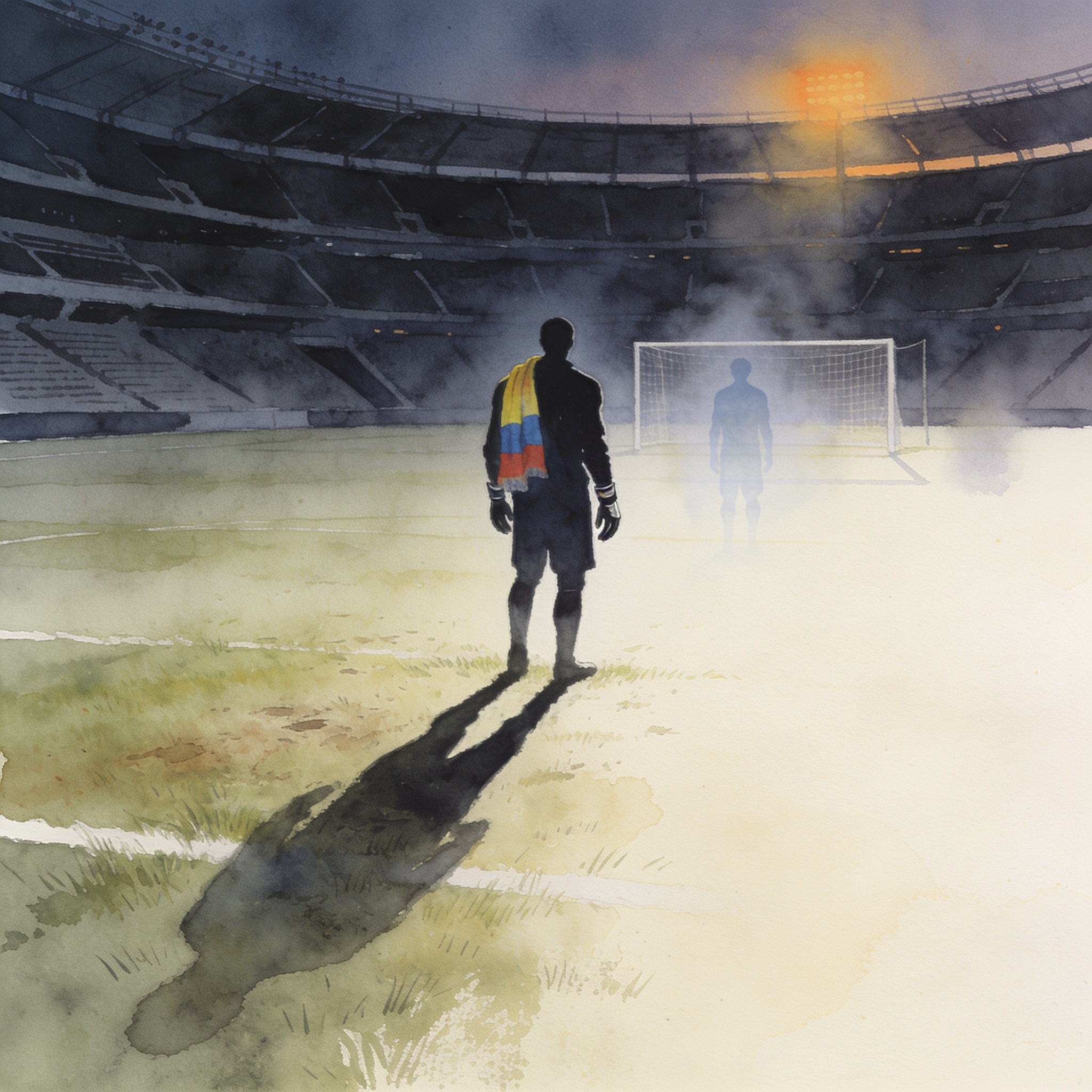 Santa Fe carga con la memoria de un arquero improvisado — Deportes, ilustración editorial
