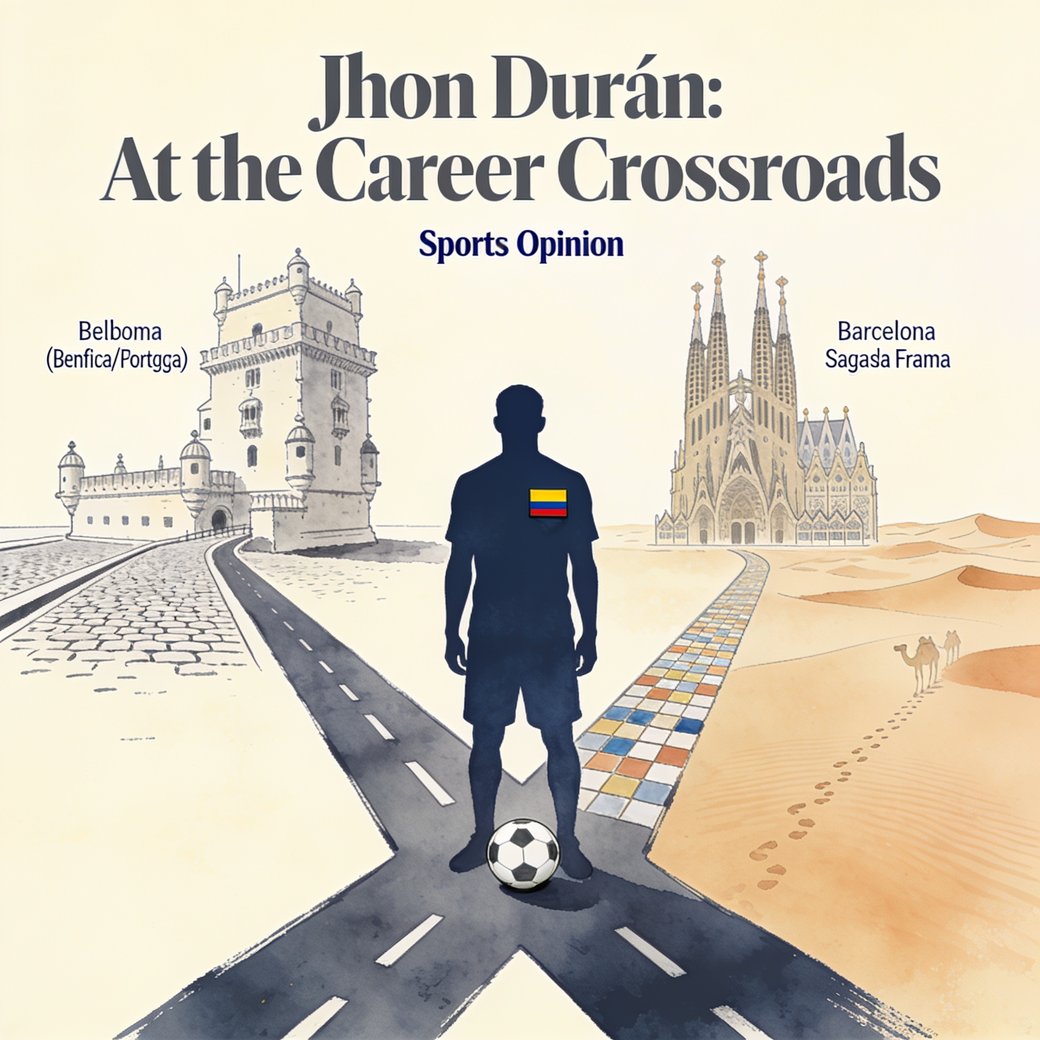 ¿Puede Portugal devolverle a Jhon Durán lo que Arabia le quitó? — Deportes, ilustración editorial
